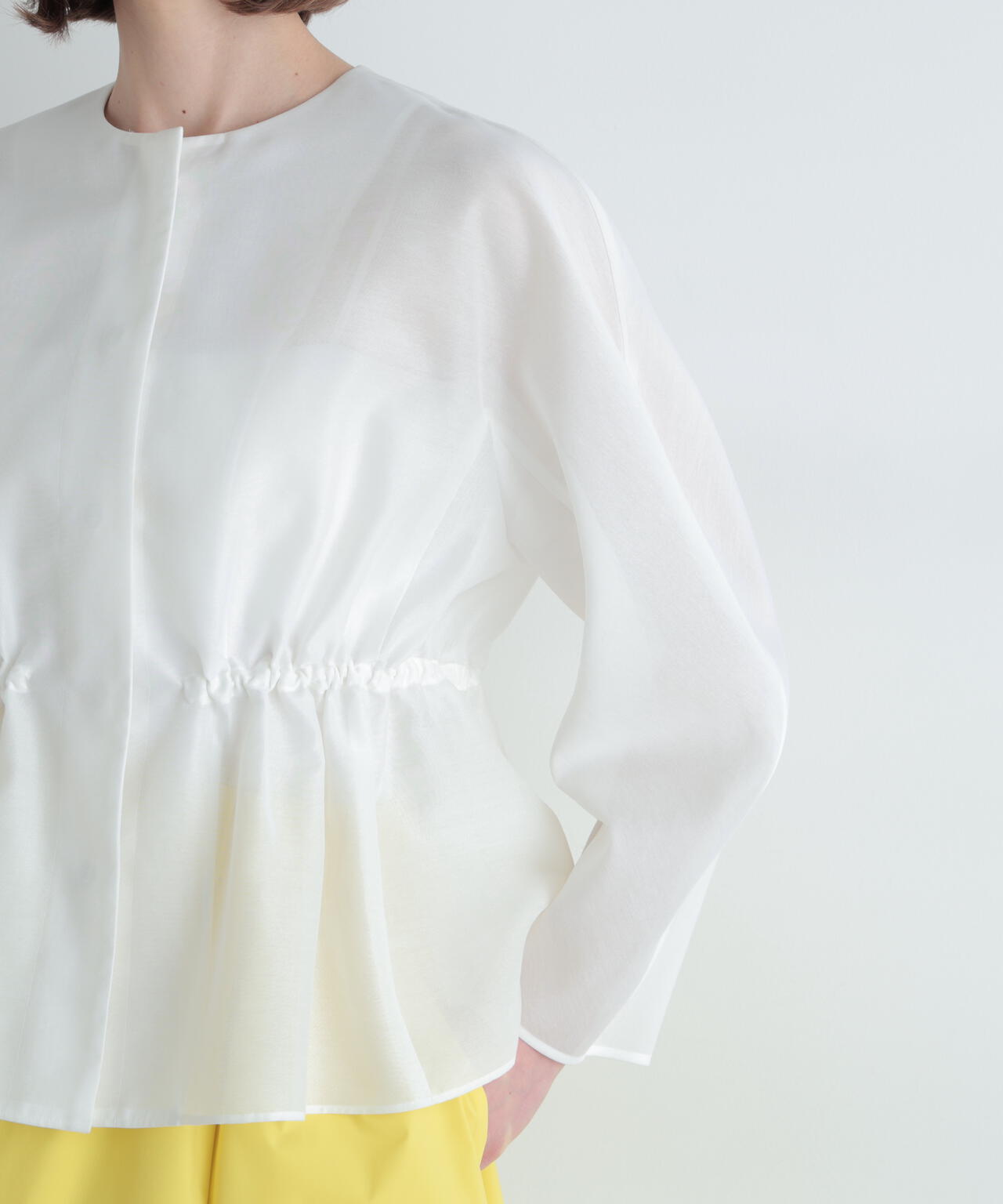 シアー袖ボリュームジャケット