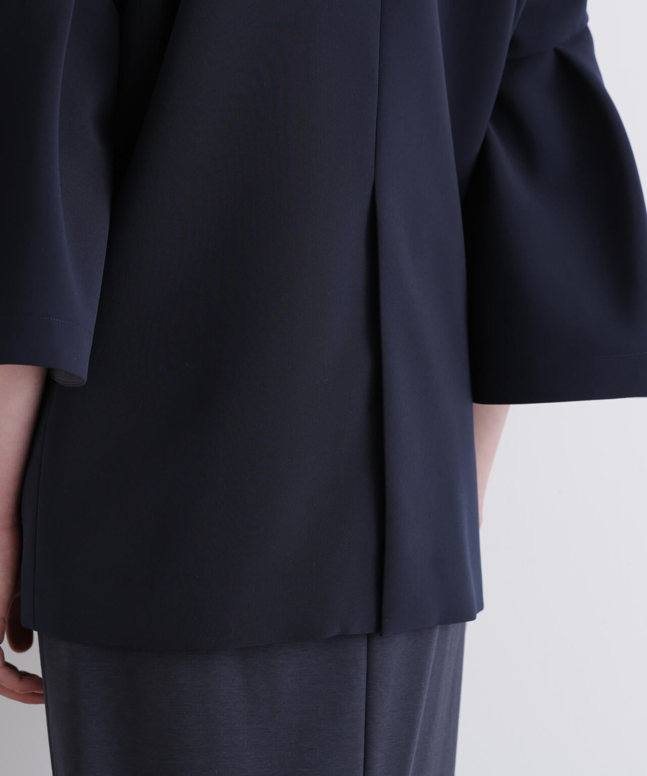 コンフォートダブルクロスフレア袖ジャケット