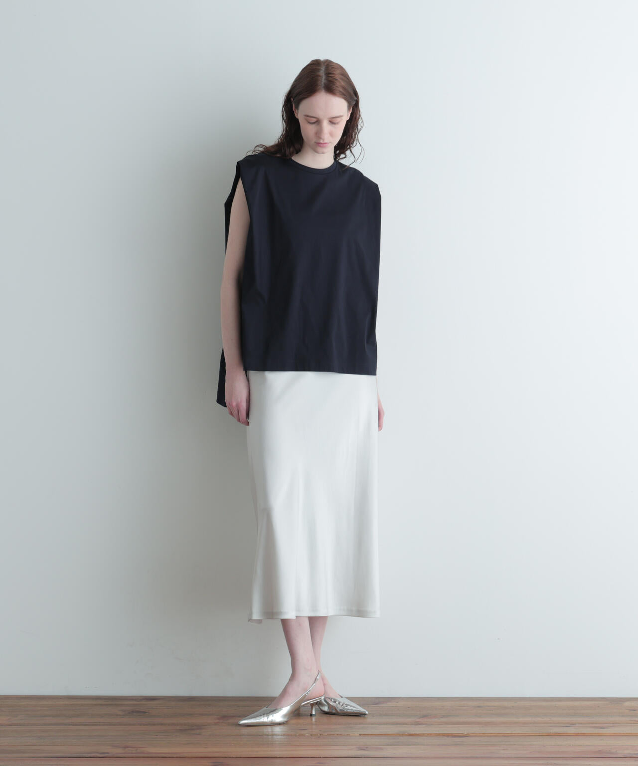 シルキースムースノースリーブT