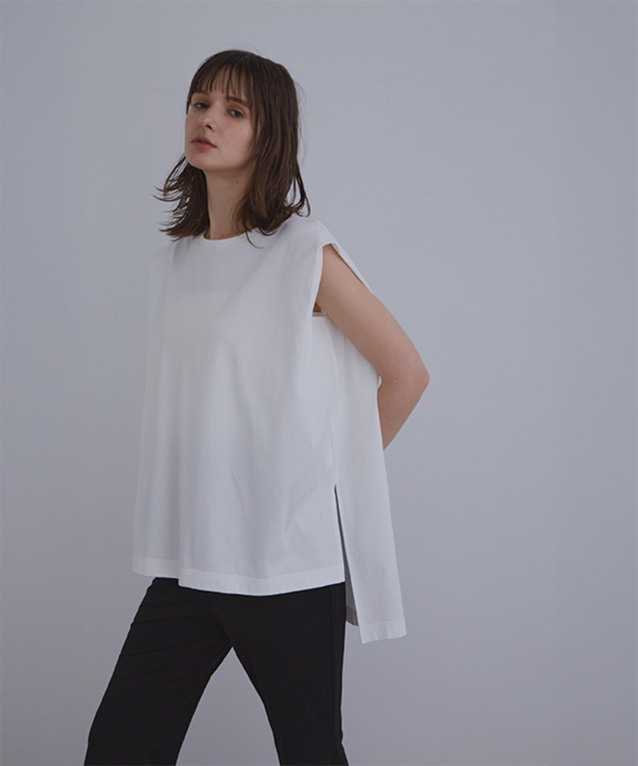 シルキースムースノースリーブT