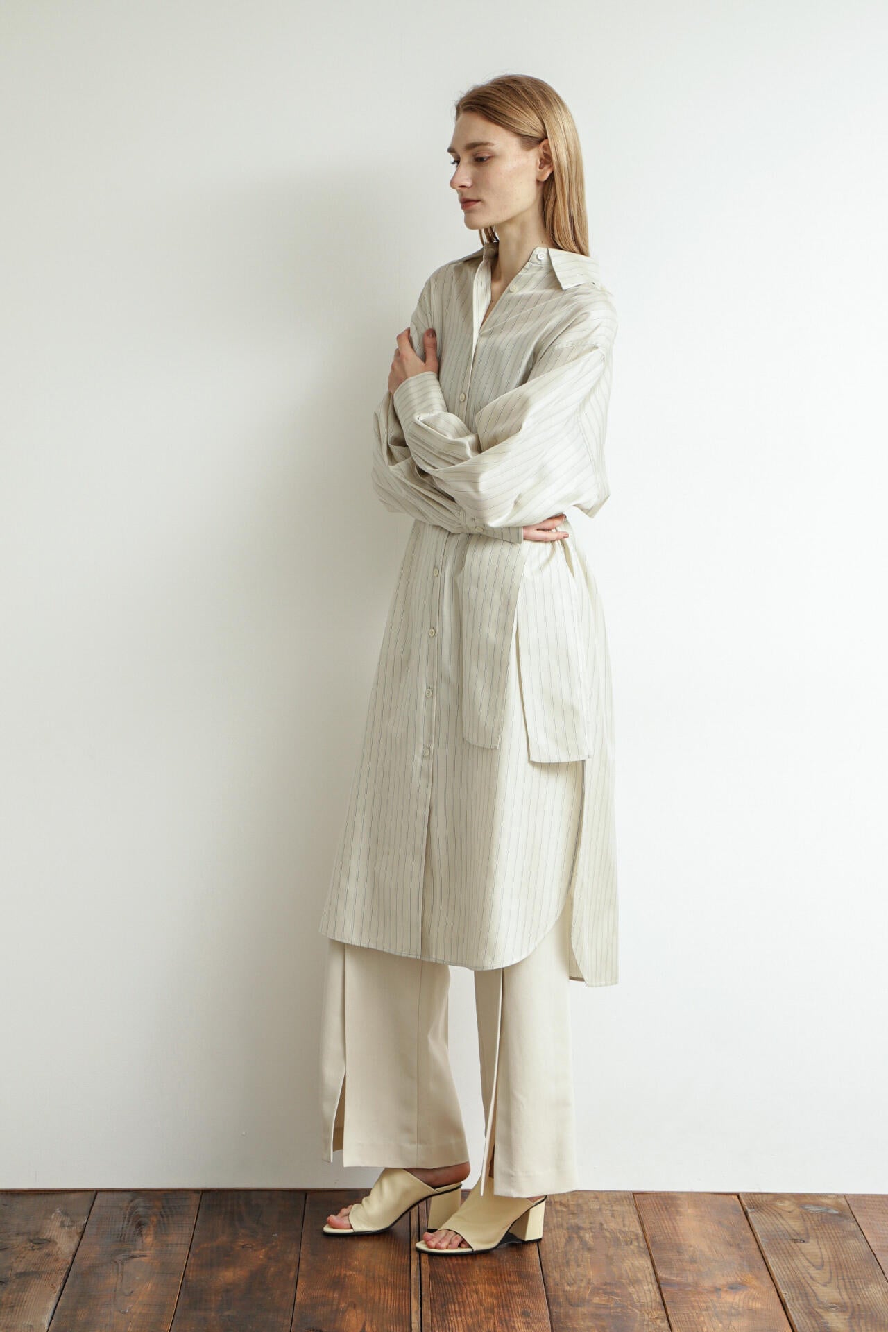 Belted Long Shirt Dress
