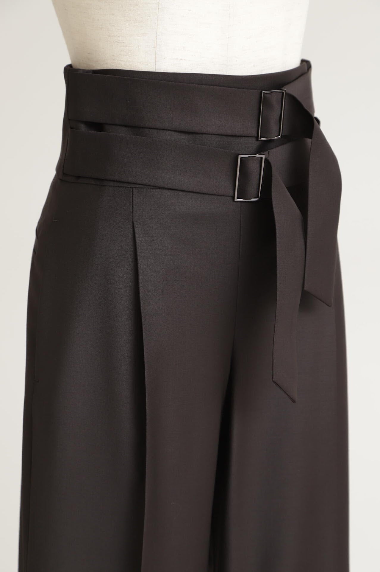 High Waist Double Buckle Pants