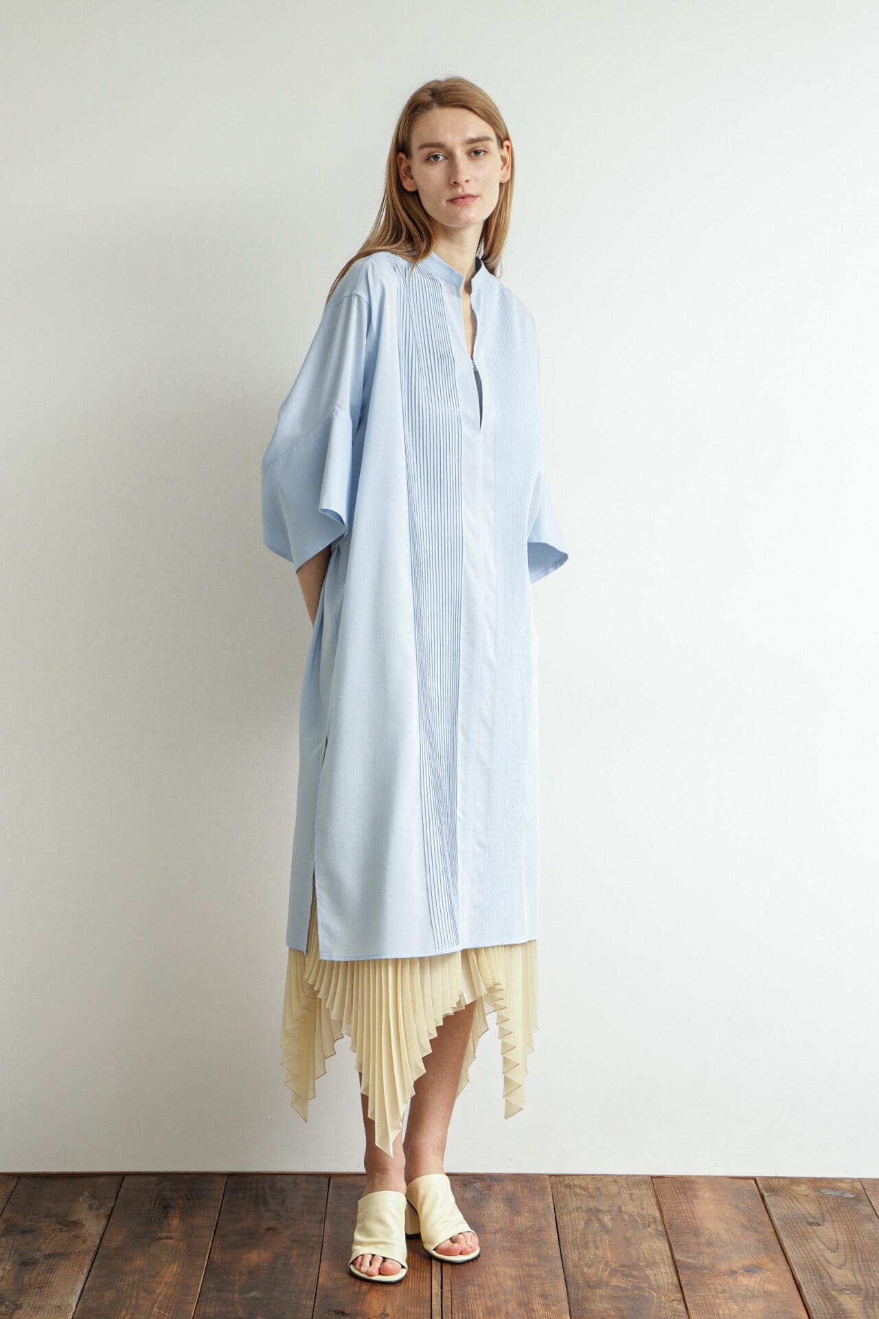 Sheer Pleated Pants