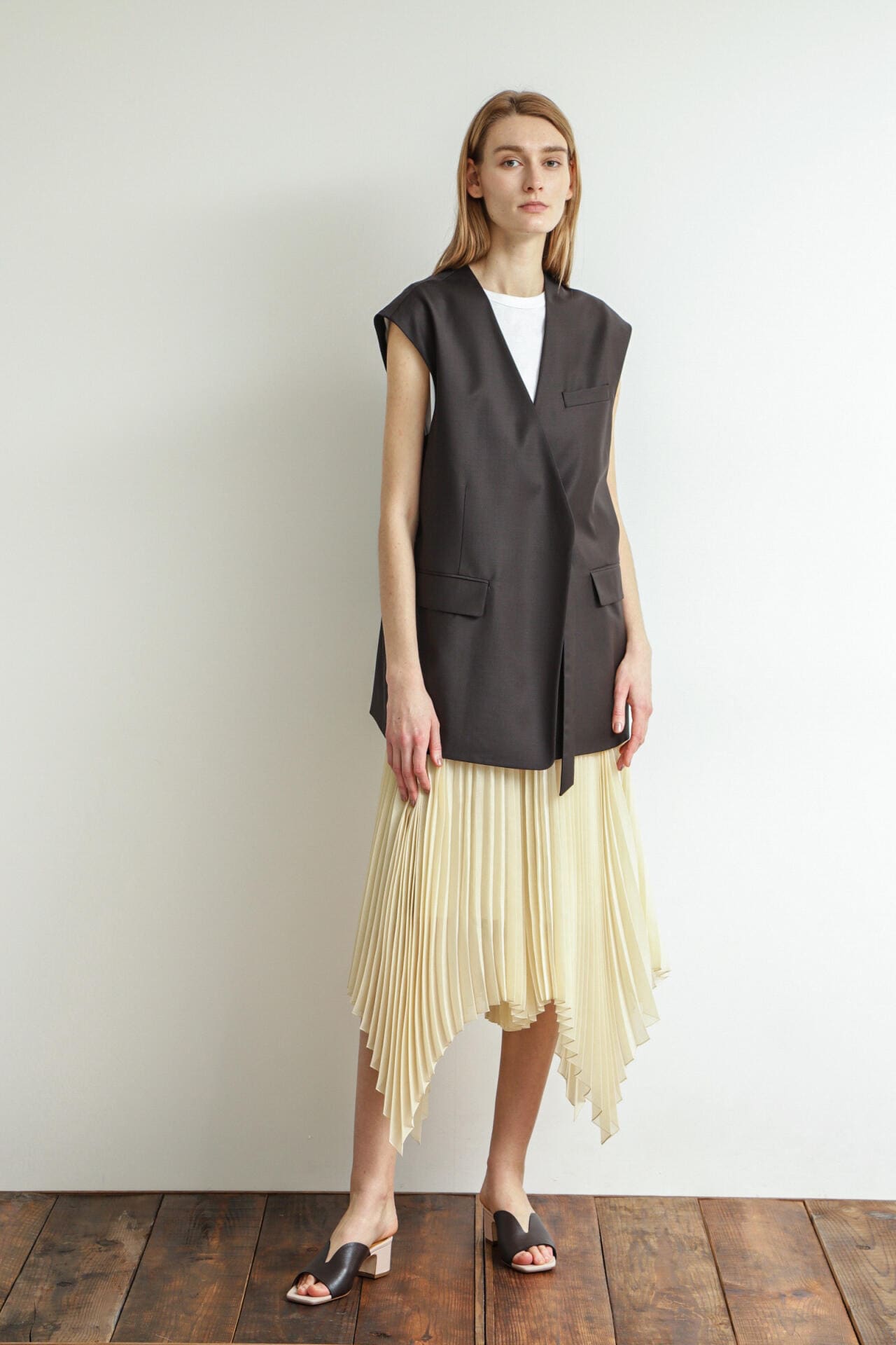 Sheer Pleated Pants