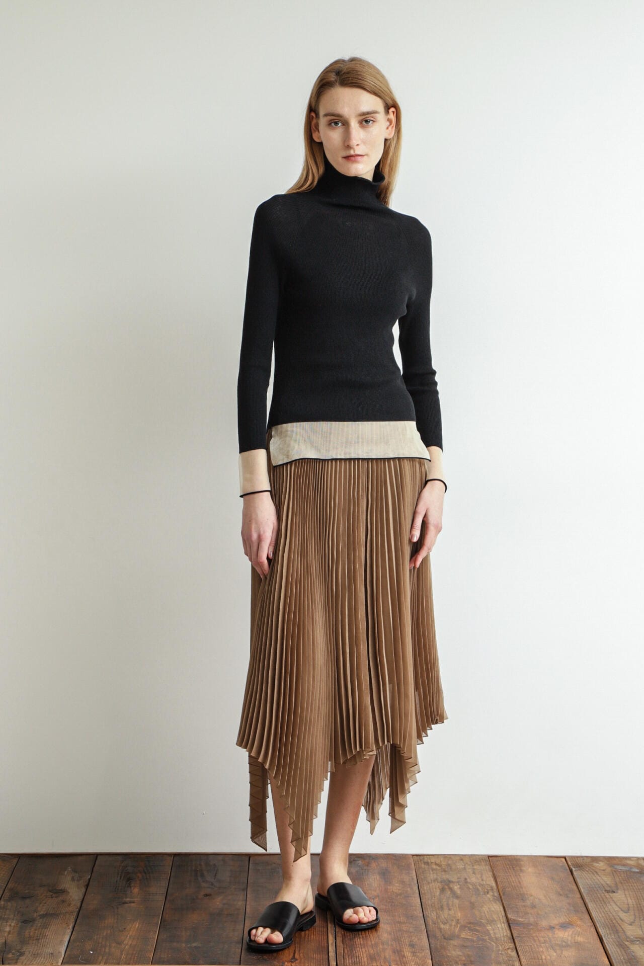Sheer Pleated Pants