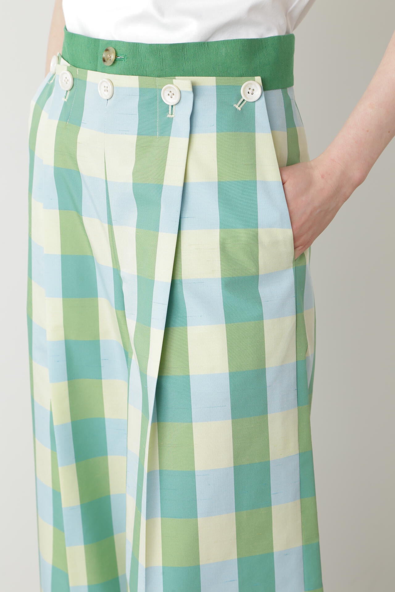 Check Combination Pants