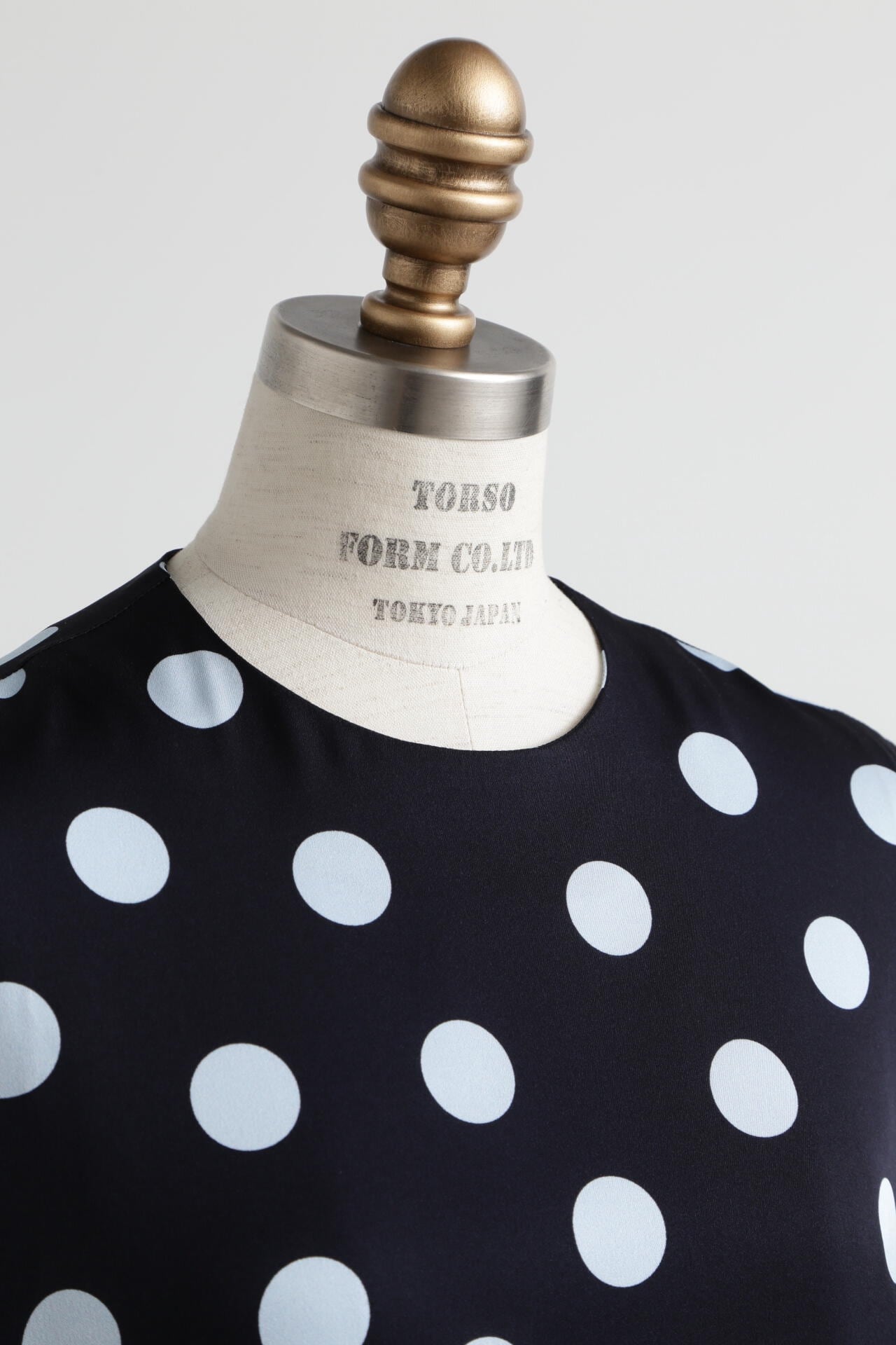 Printed Silk Dot Dress