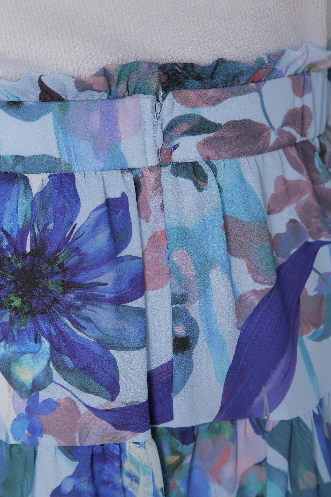 【TV着用】Flower Printed Flare Skirt