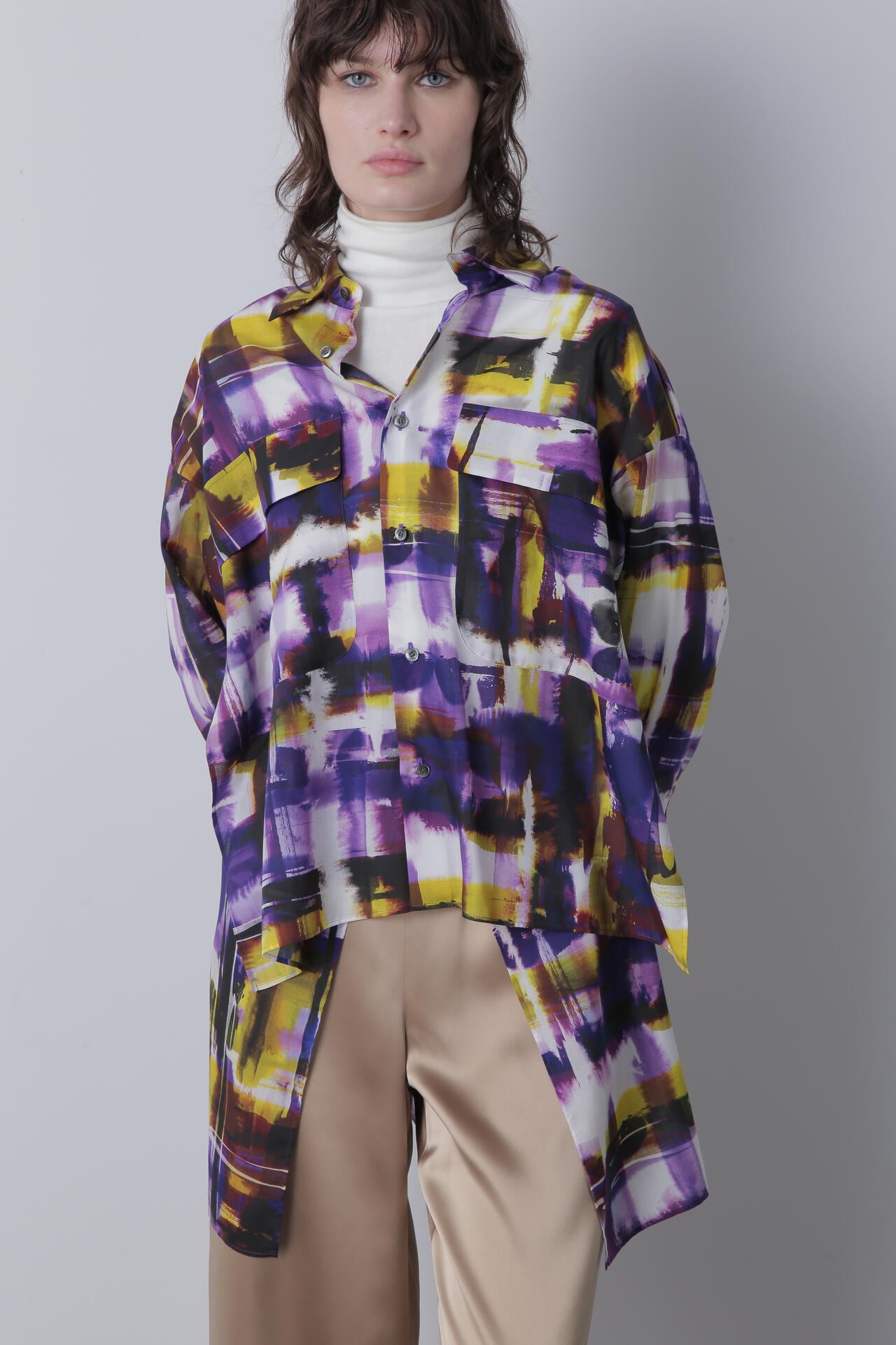 【TV着用】Art Check Print Shirts