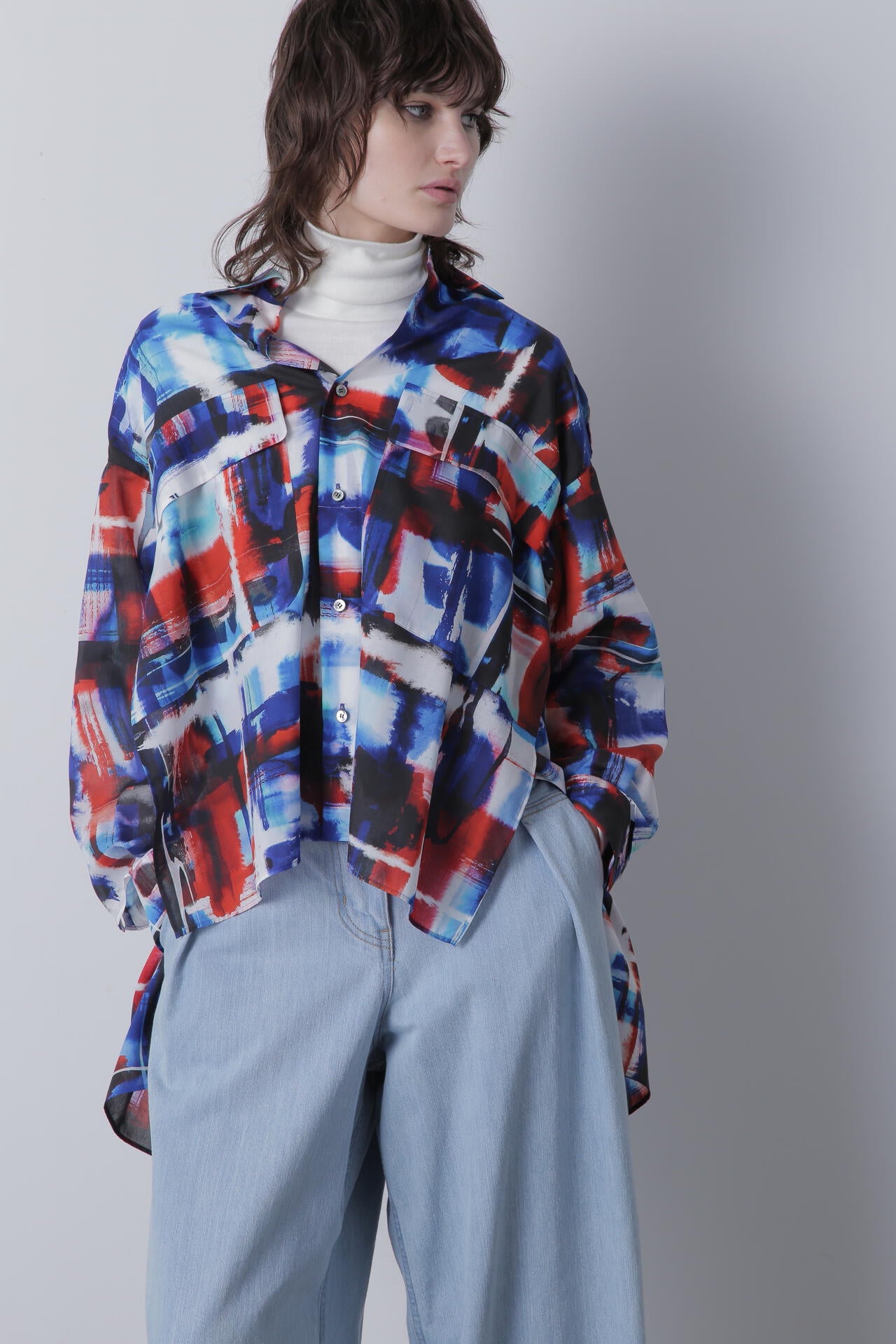 【TV着用】Art Check Print Shirts