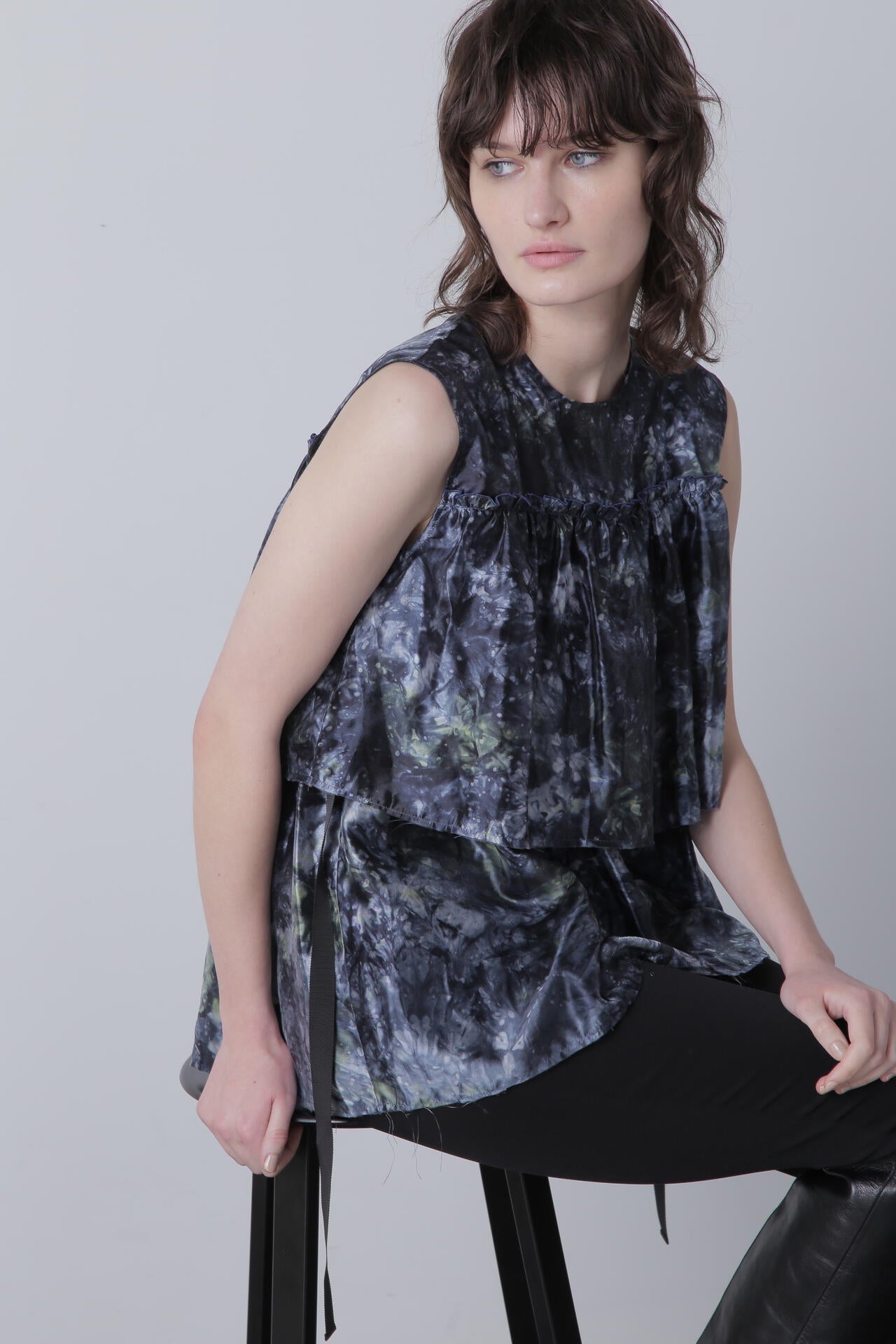 【TV着用】Gradation Dyed Organdy Blouse