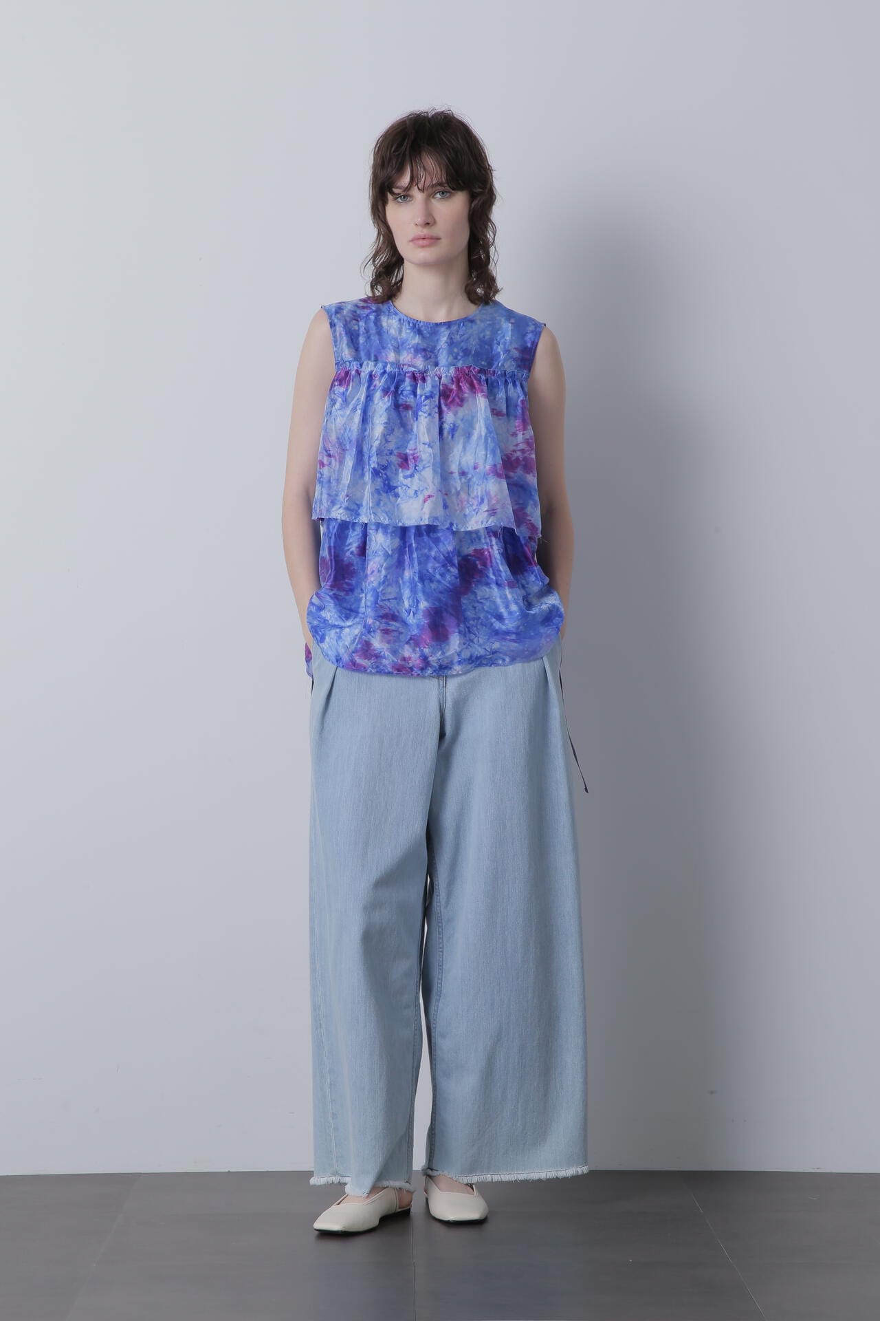 【TV着用】Gradation Dyed Organdy Blouse