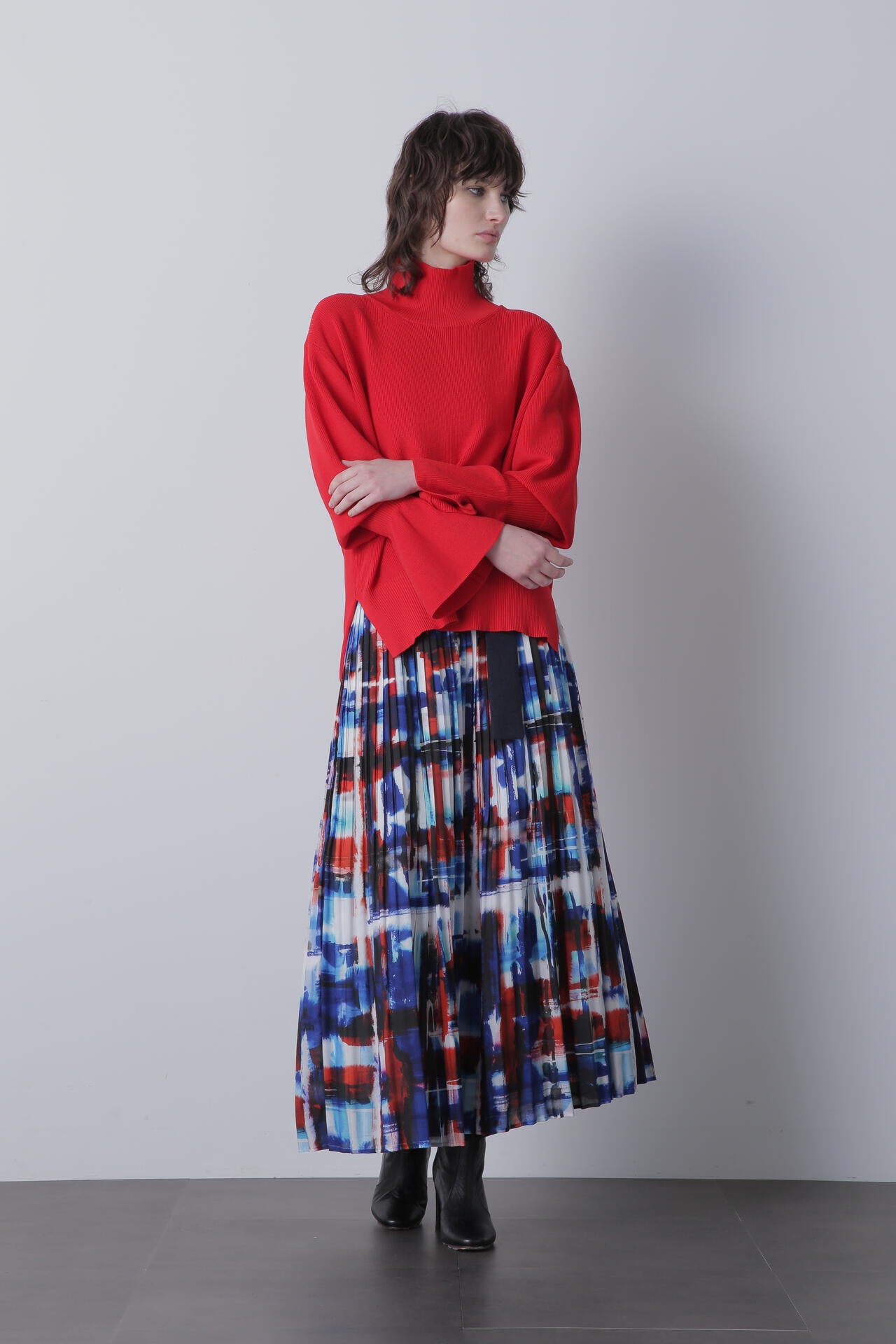【TV着用】Belted Pleats Skirt
