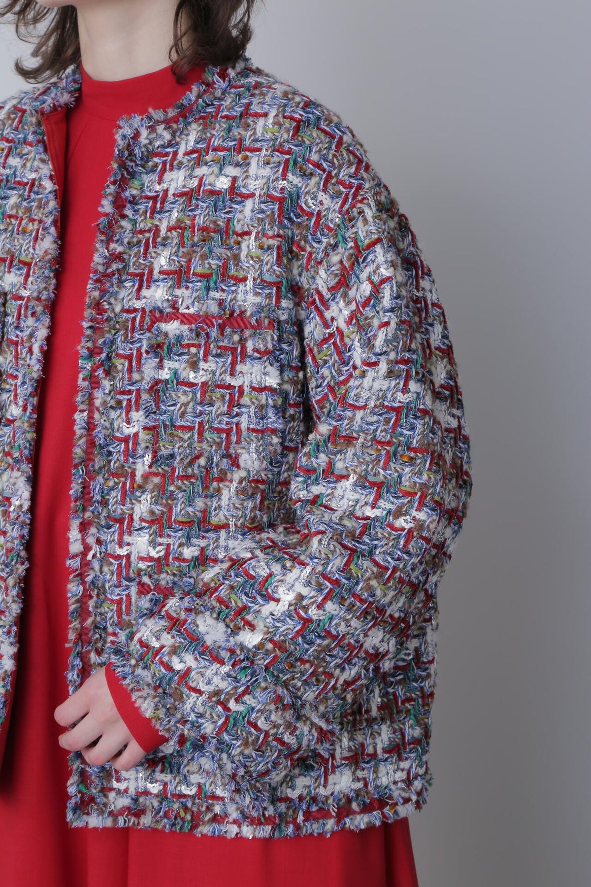 Round No Collar Jacket