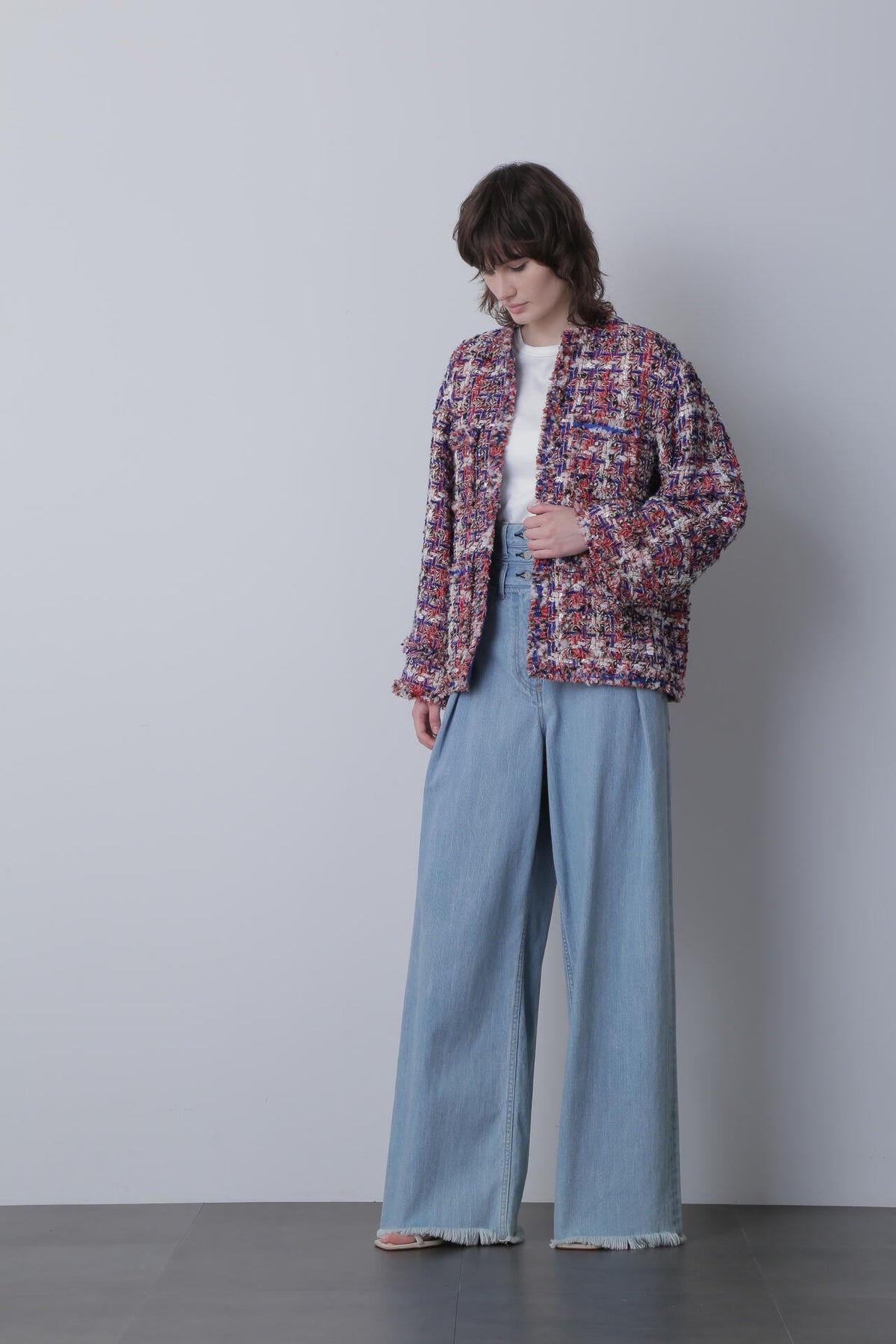 Round No Collar Jacket