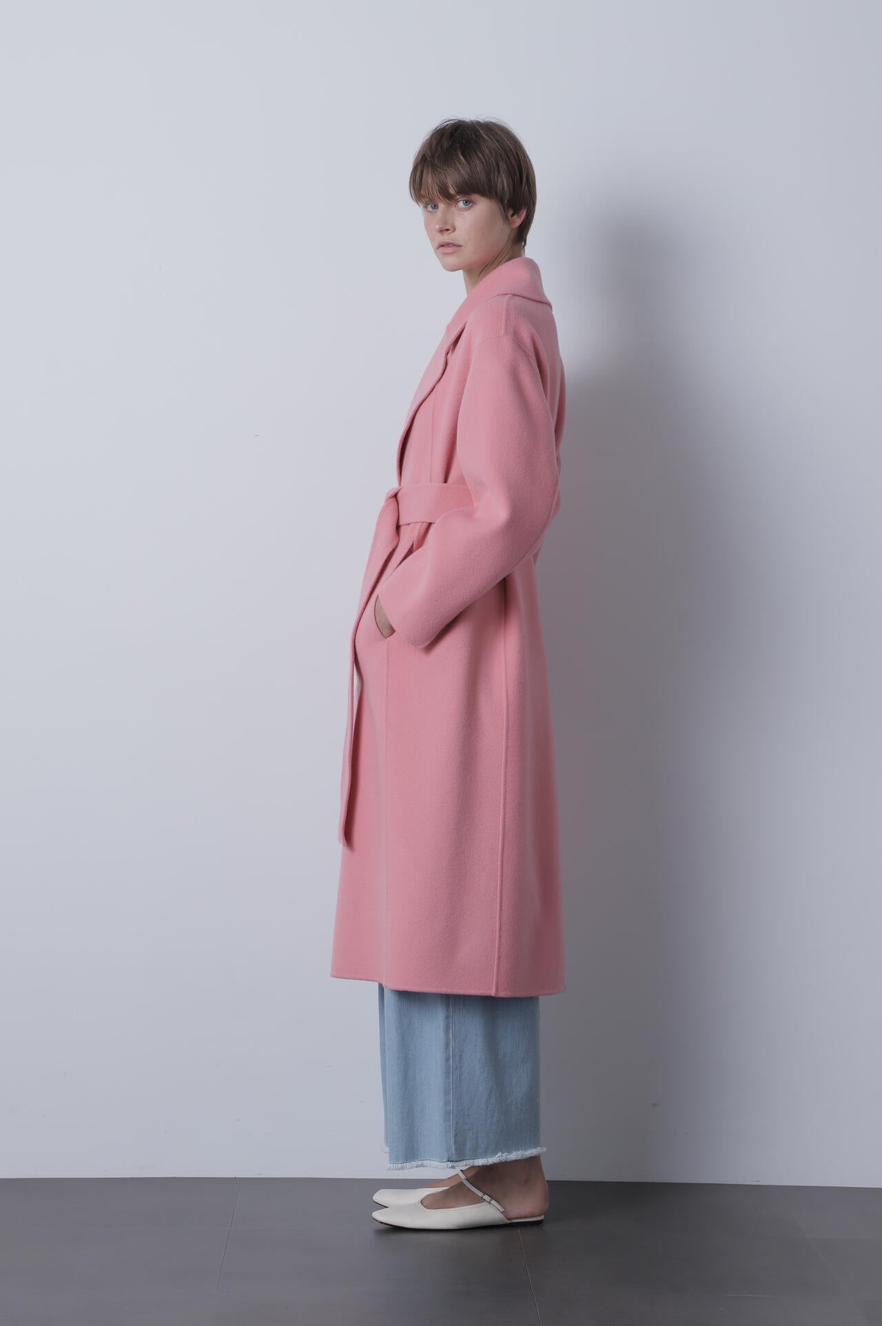 Belted Panel Line Coat