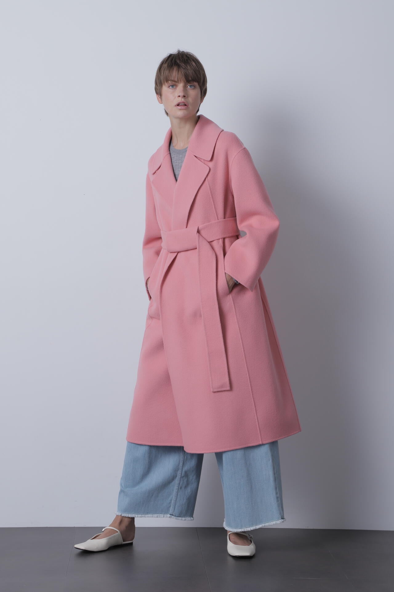 Belted Panel Line Coat