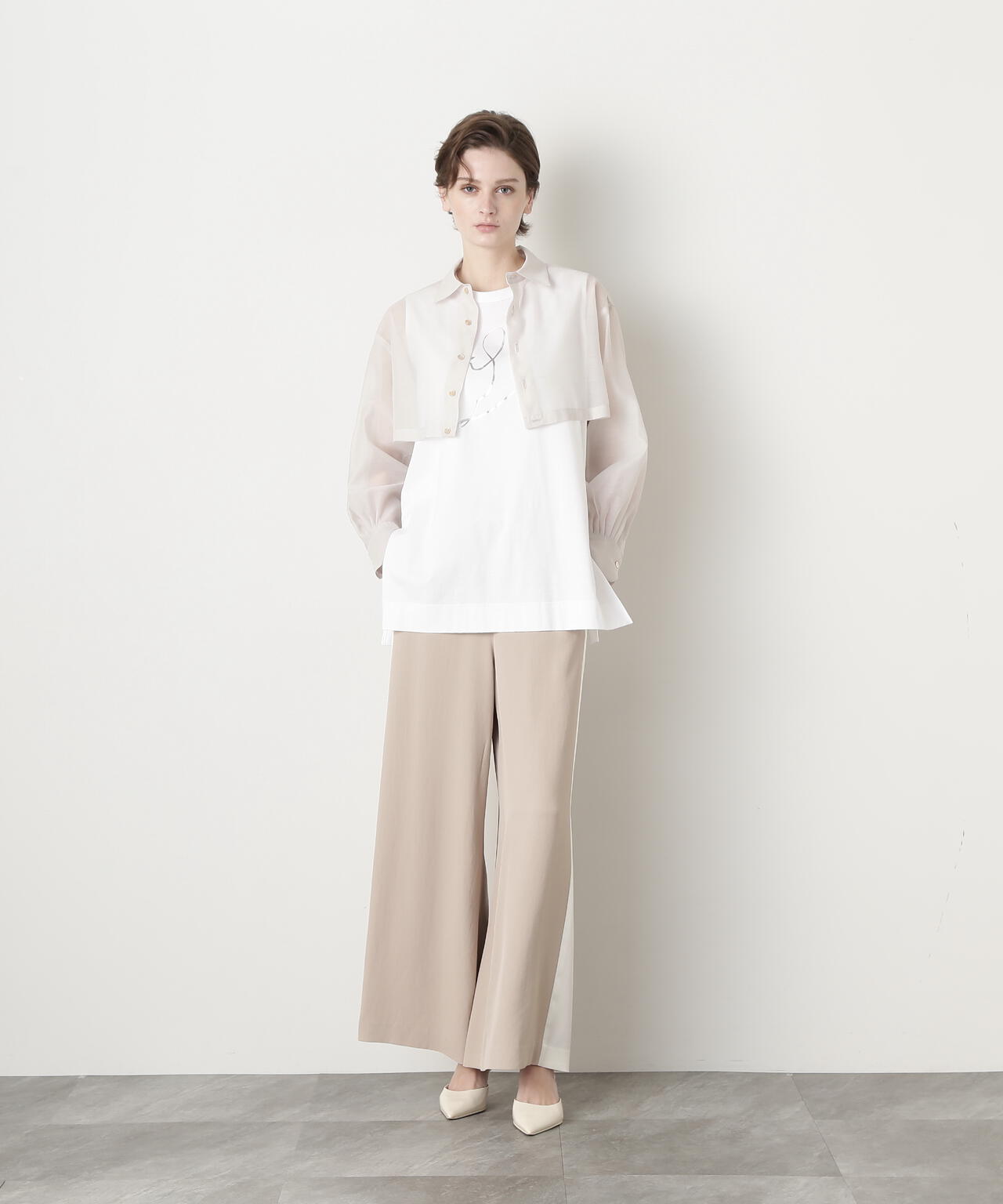 Sheer Cropped Shirt