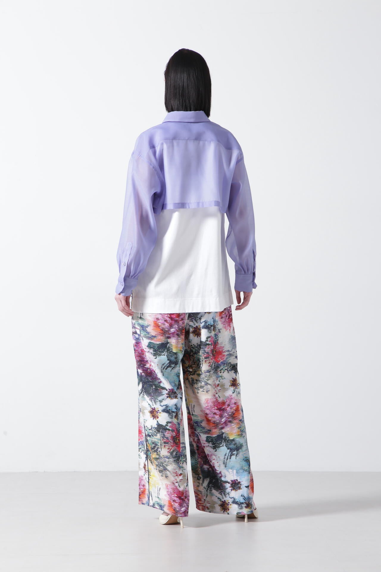Sheer Cropped Shirt