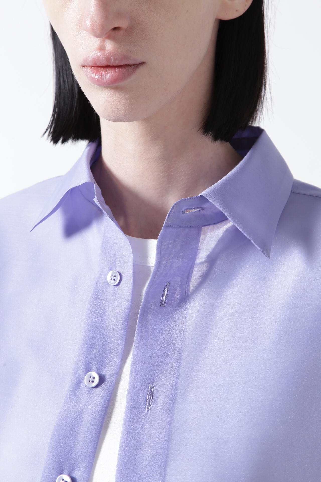 Sheer Cropped Shirt