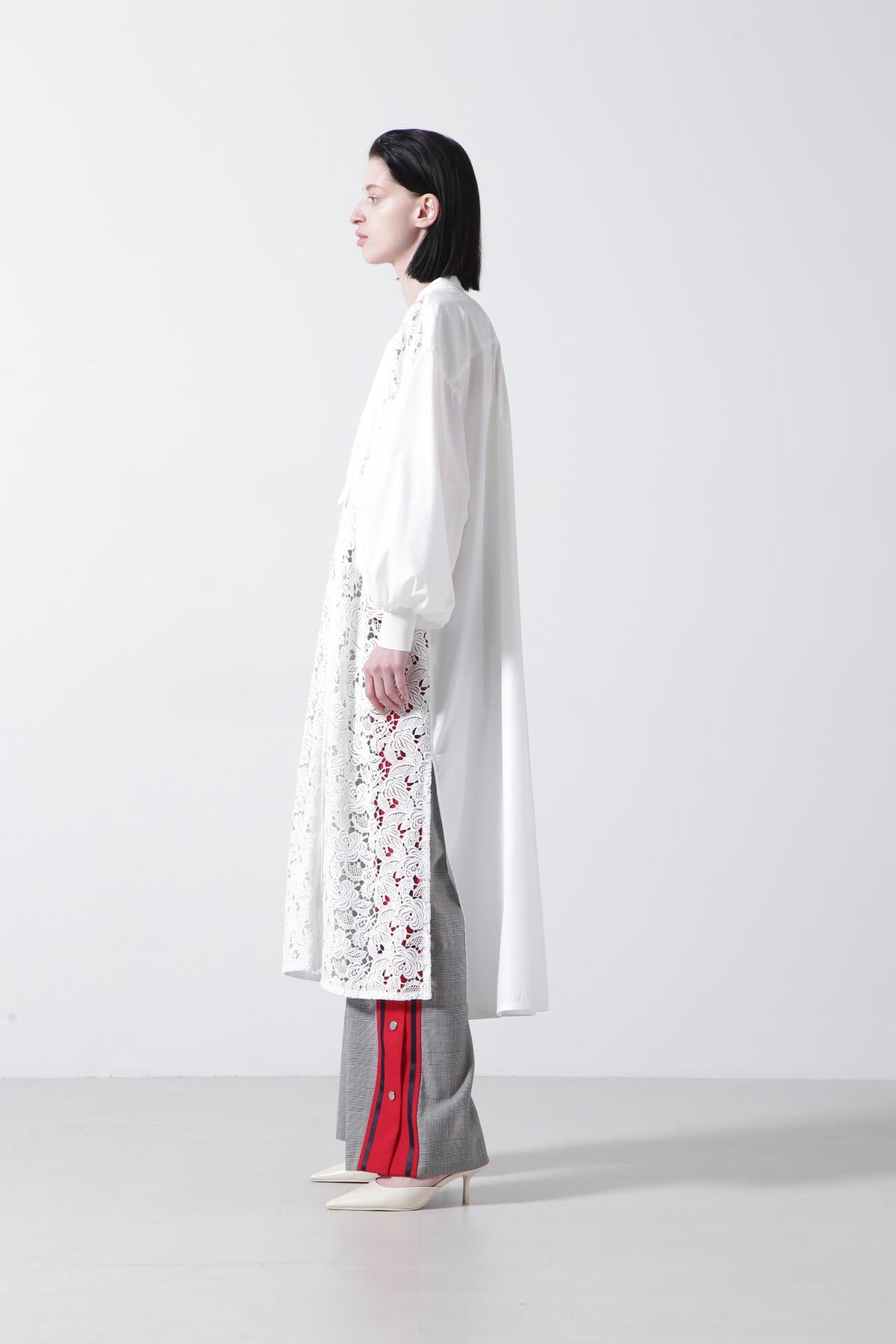 Lace Combi Shirt Dress