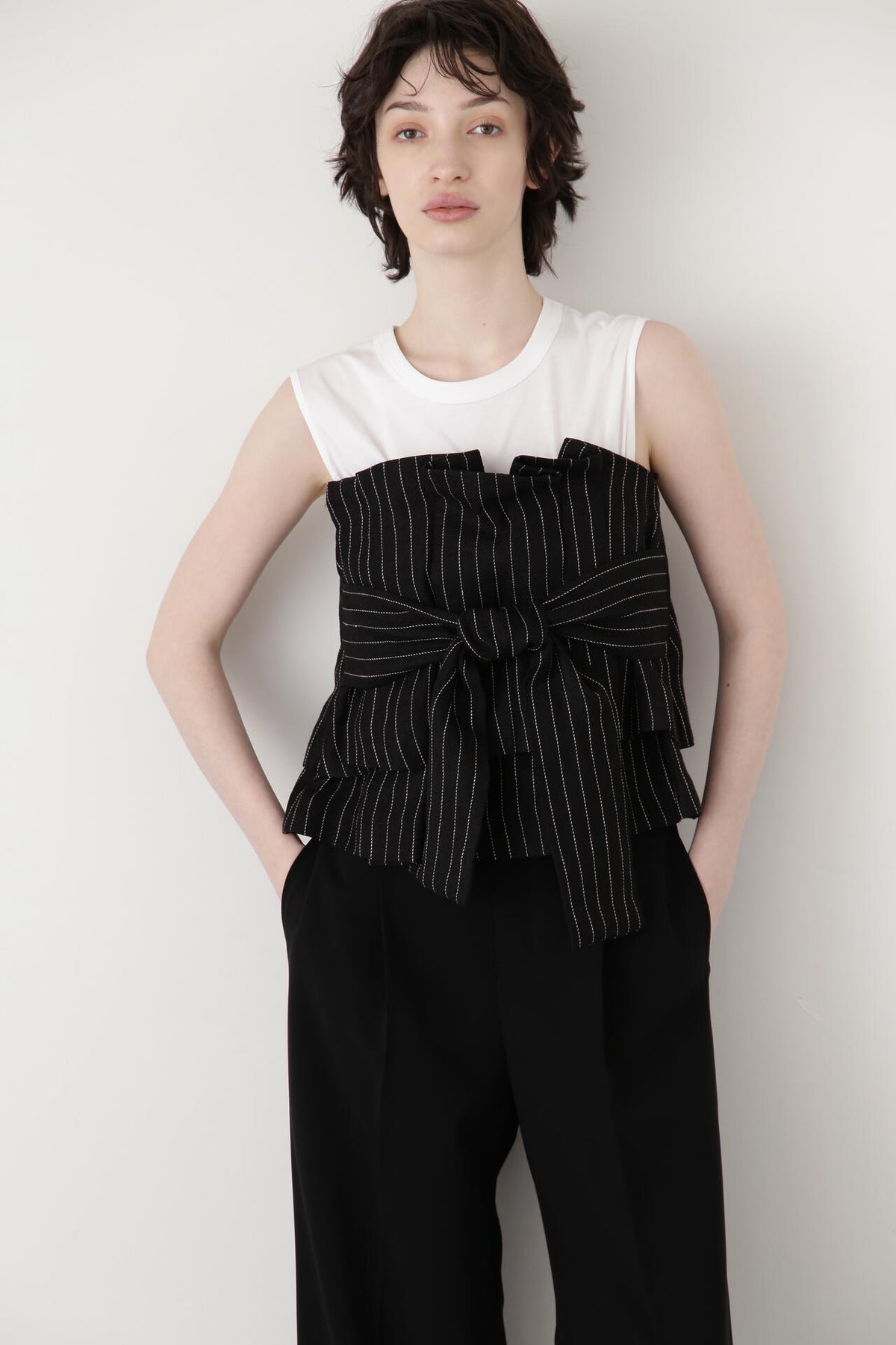 Yarn Dyed Side Zip Bustier