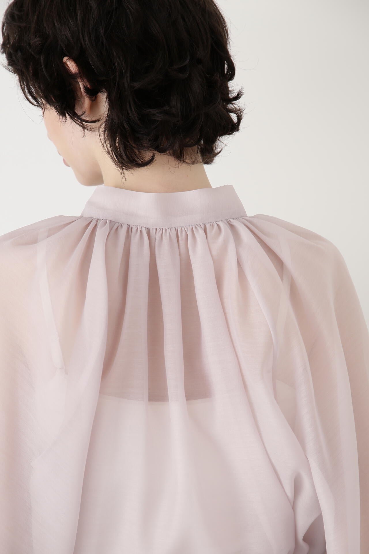【TV着用】Sheer Bowtie Blouse