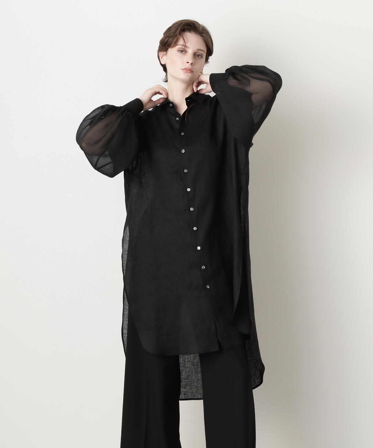 Sheer Combi Long Shirts