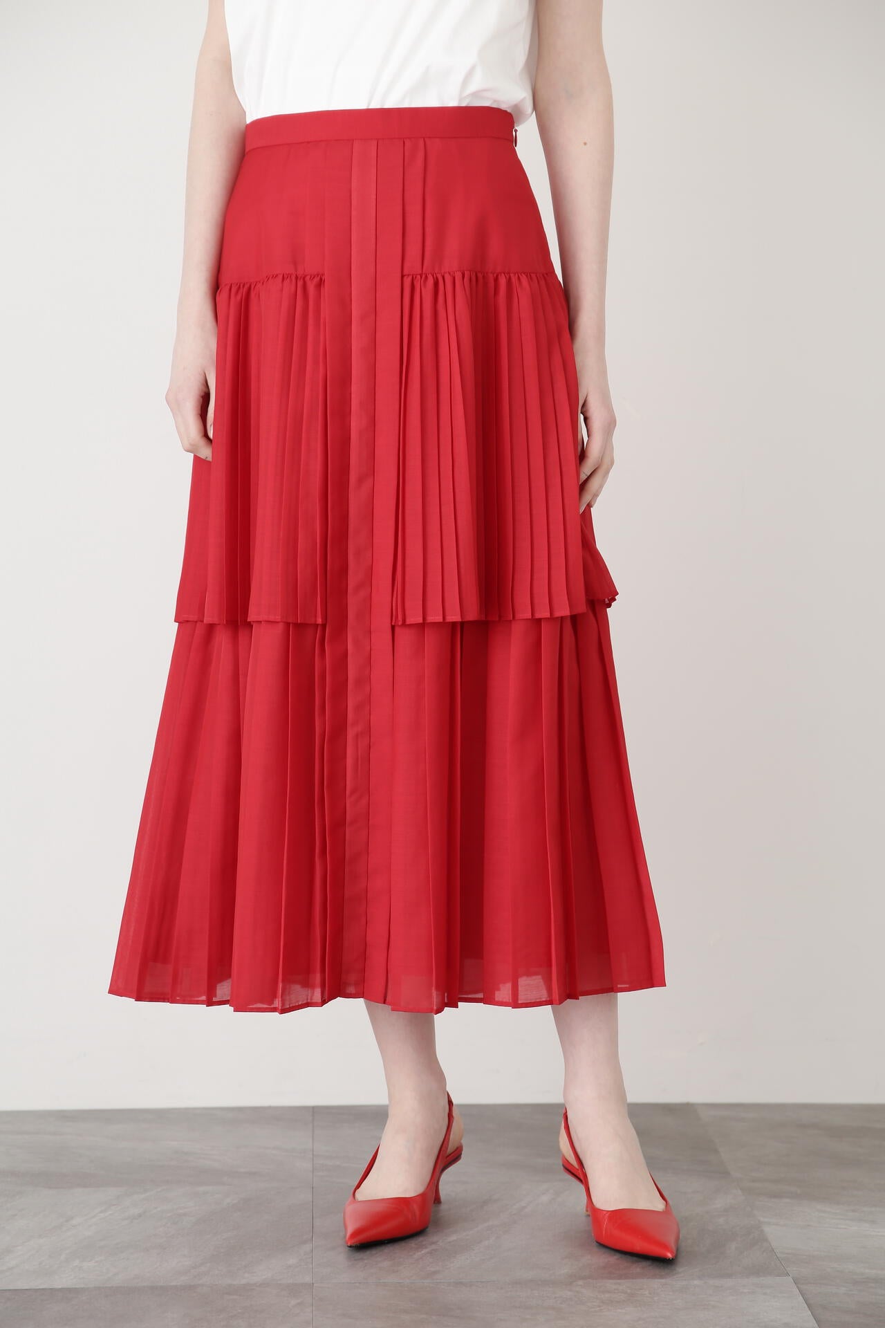Pleats Combination Skirt
