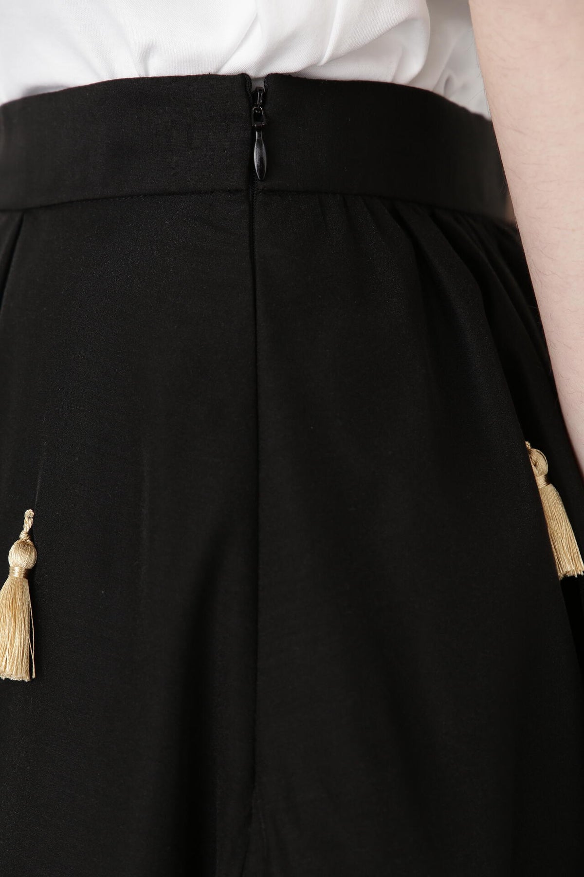 Sheer Organdy Tassel Skirt