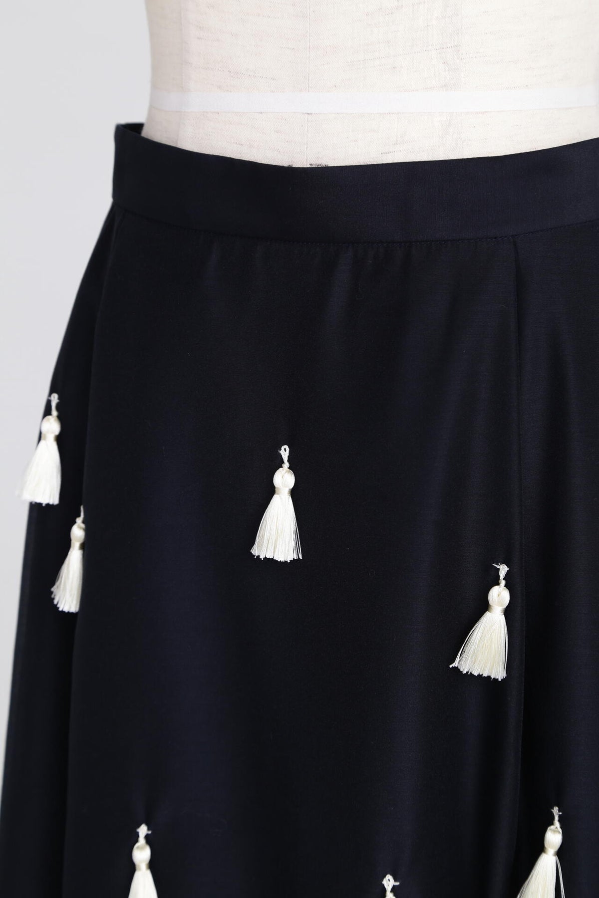 Sheer Organdy Tassel Skirt