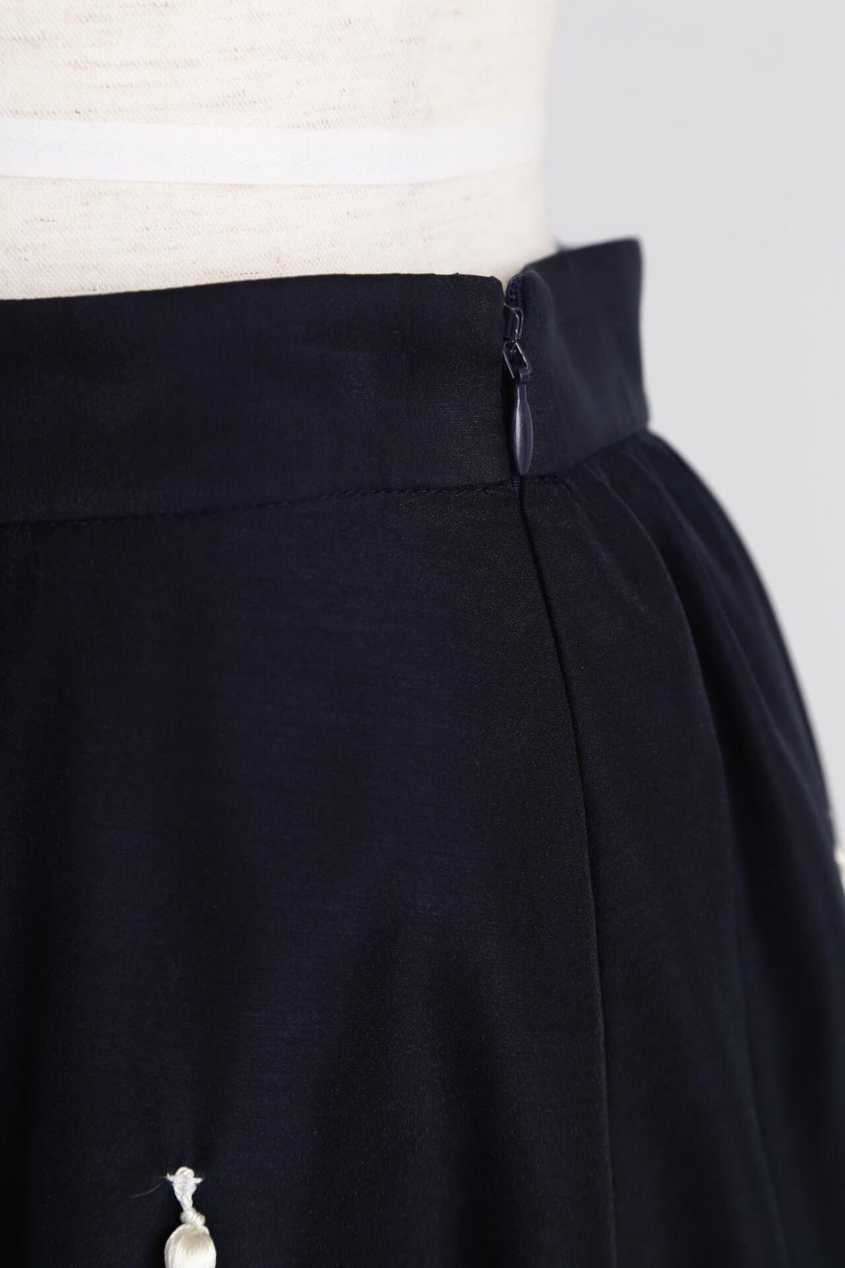 Sheer Organdy Tassel Skirt