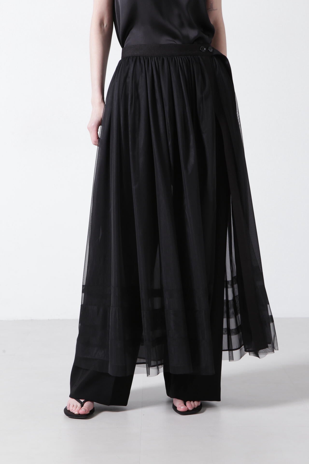 【TV着用】【GISELe 6月号掲載商品】Tulle/Organdy Layered Skirt