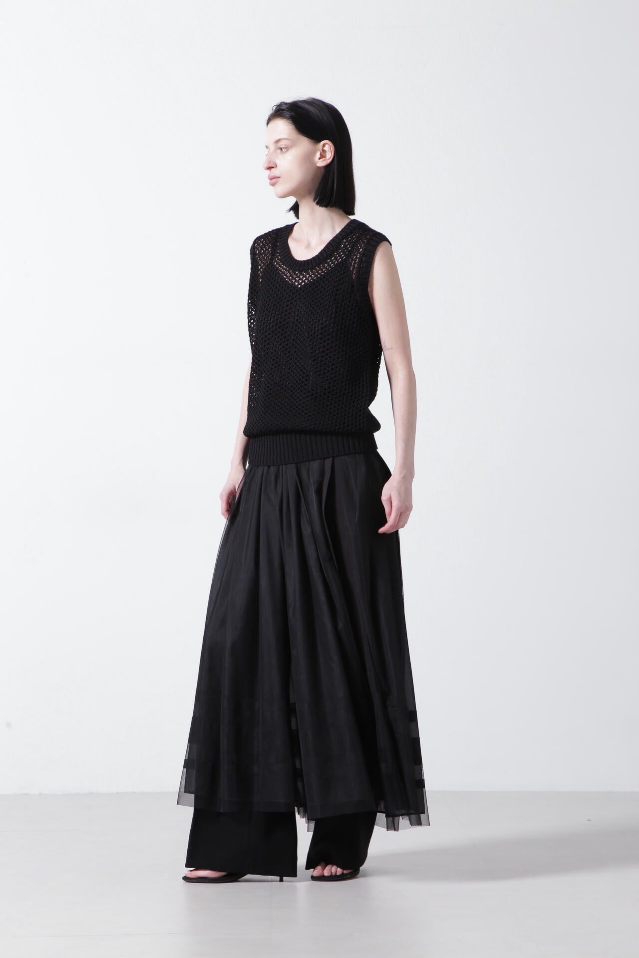 【TV着用】【GISELe 6月号掲載商品】Tulle/Organdy Layered Skirt