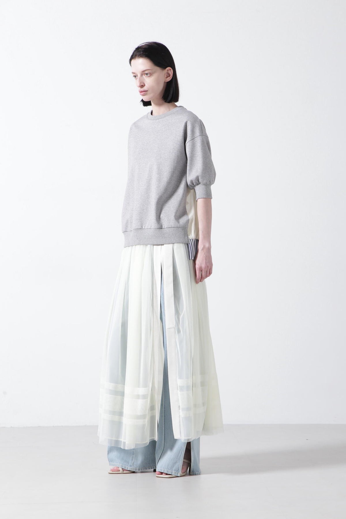 【TV着用】【GISELe 6月号掲載商品】Tulle/Organdy Layered Skirt