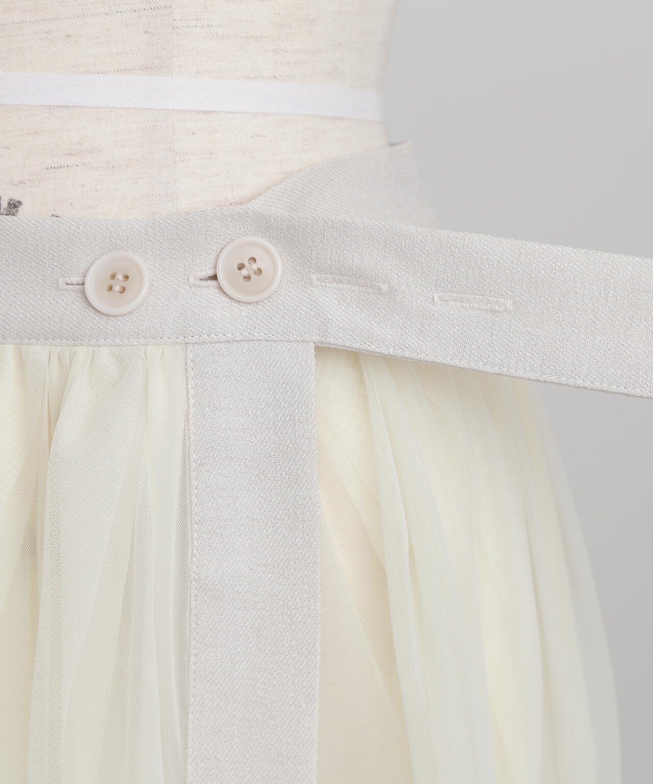 【TV着用】【GISELe 6月号掲載商品】Tulle/Organdy Layered Skirt