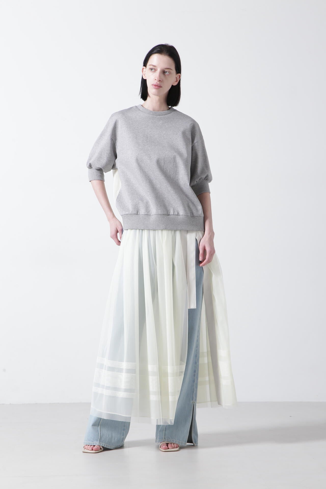 【TV着用】【GISELe 6月号掲載商品】Tulle/Organdy Layered Skirt