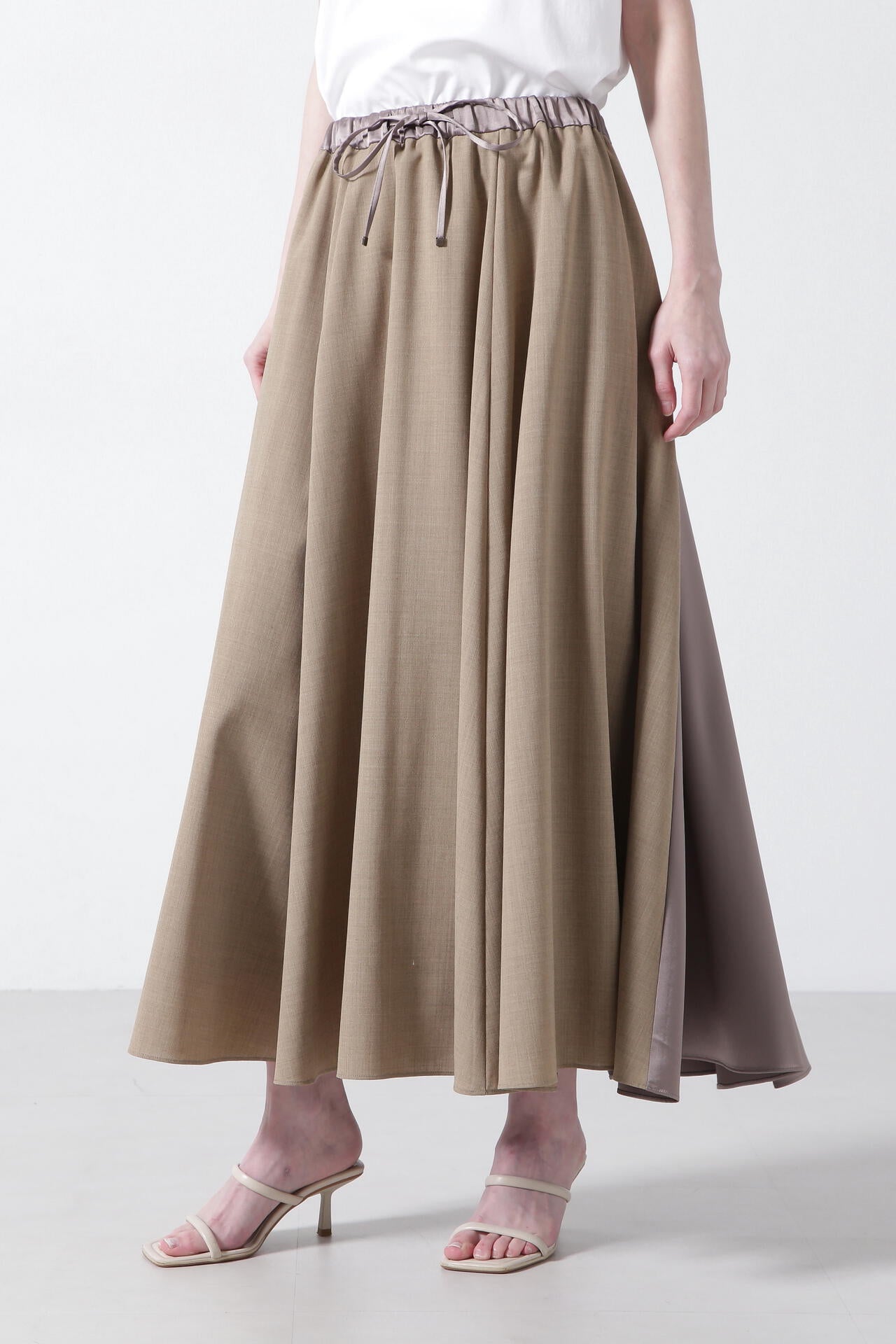 TW/Satin Combination Skirt