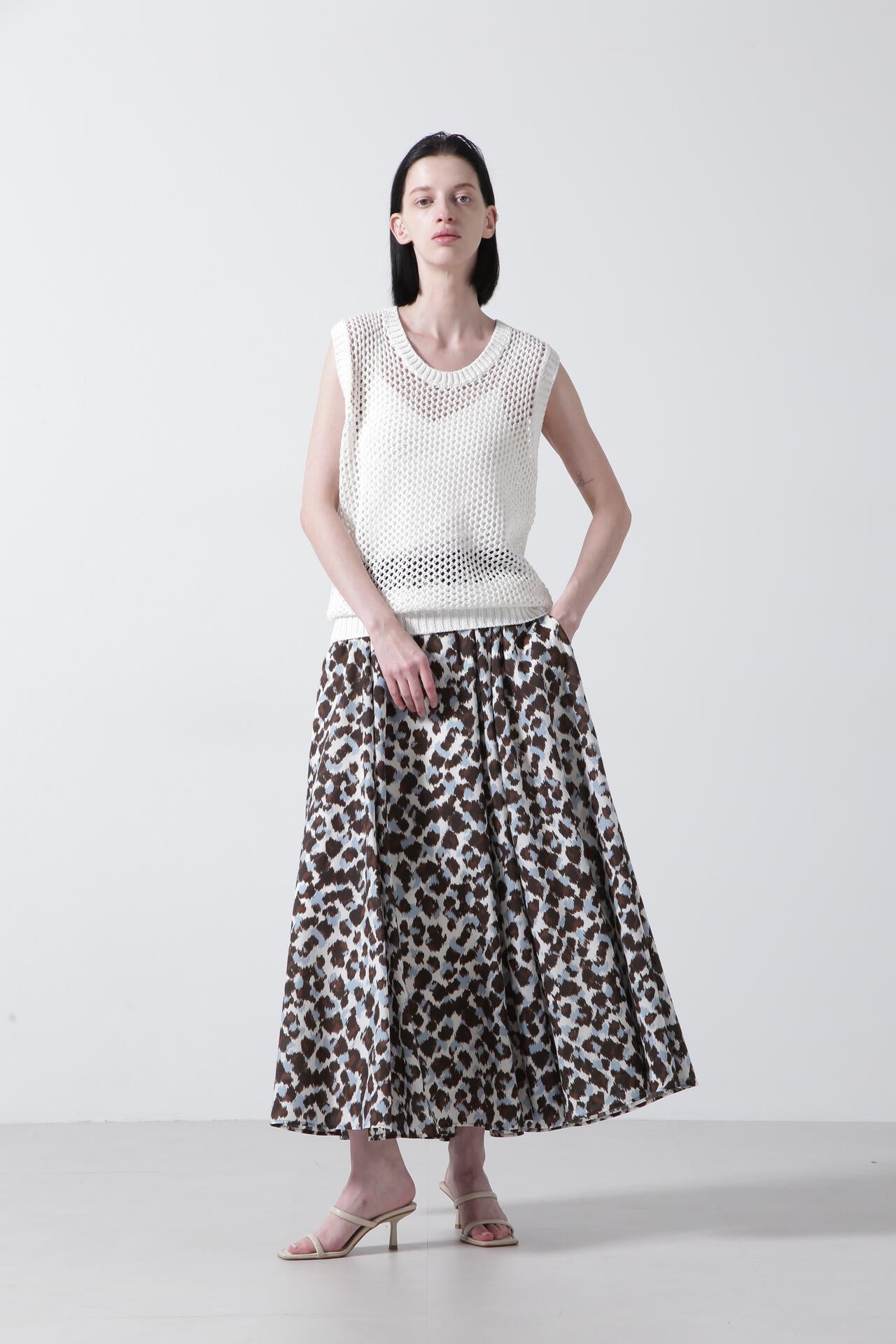 Printed Flare Skirt