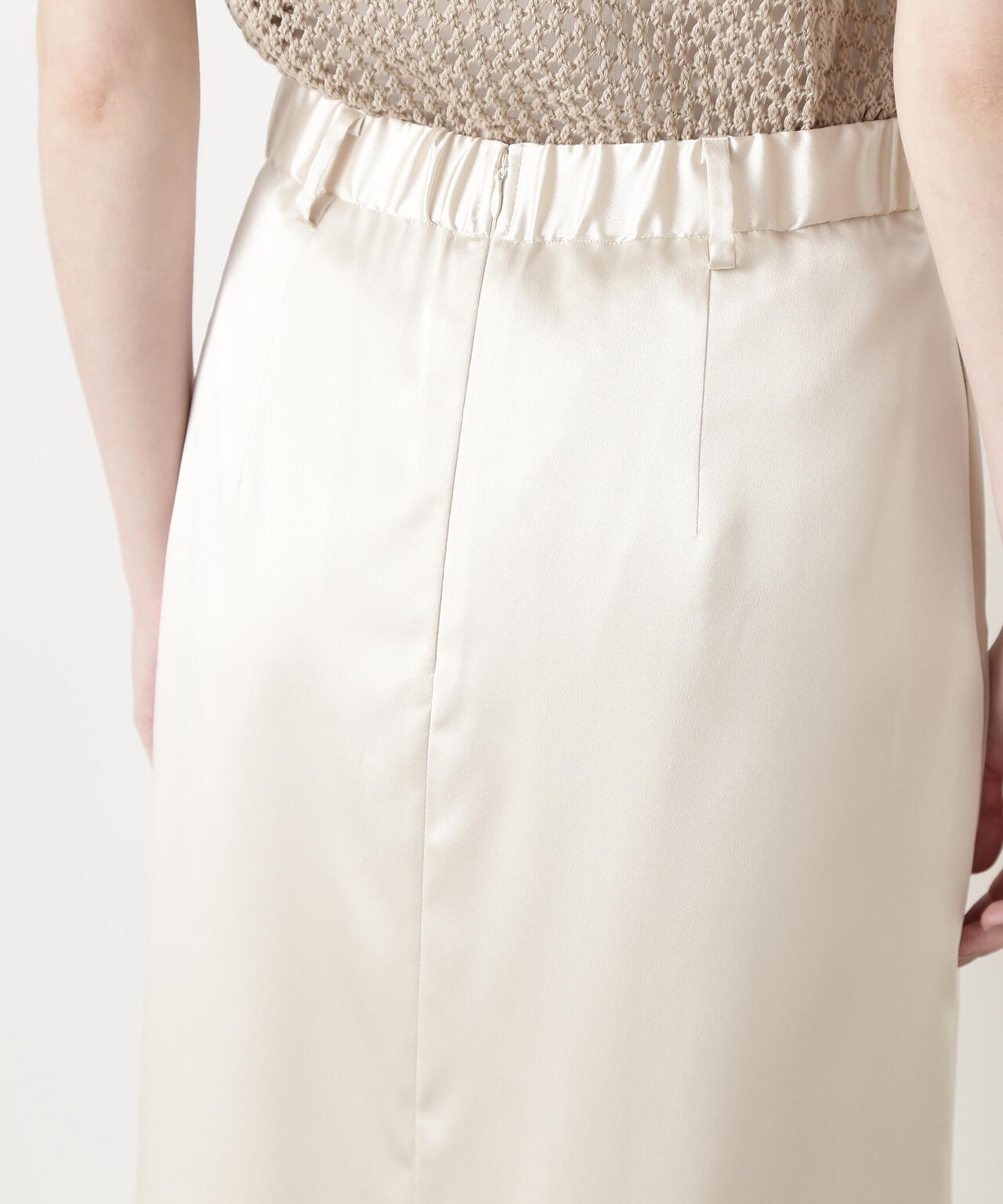 Sheer Satin Combi Skirt