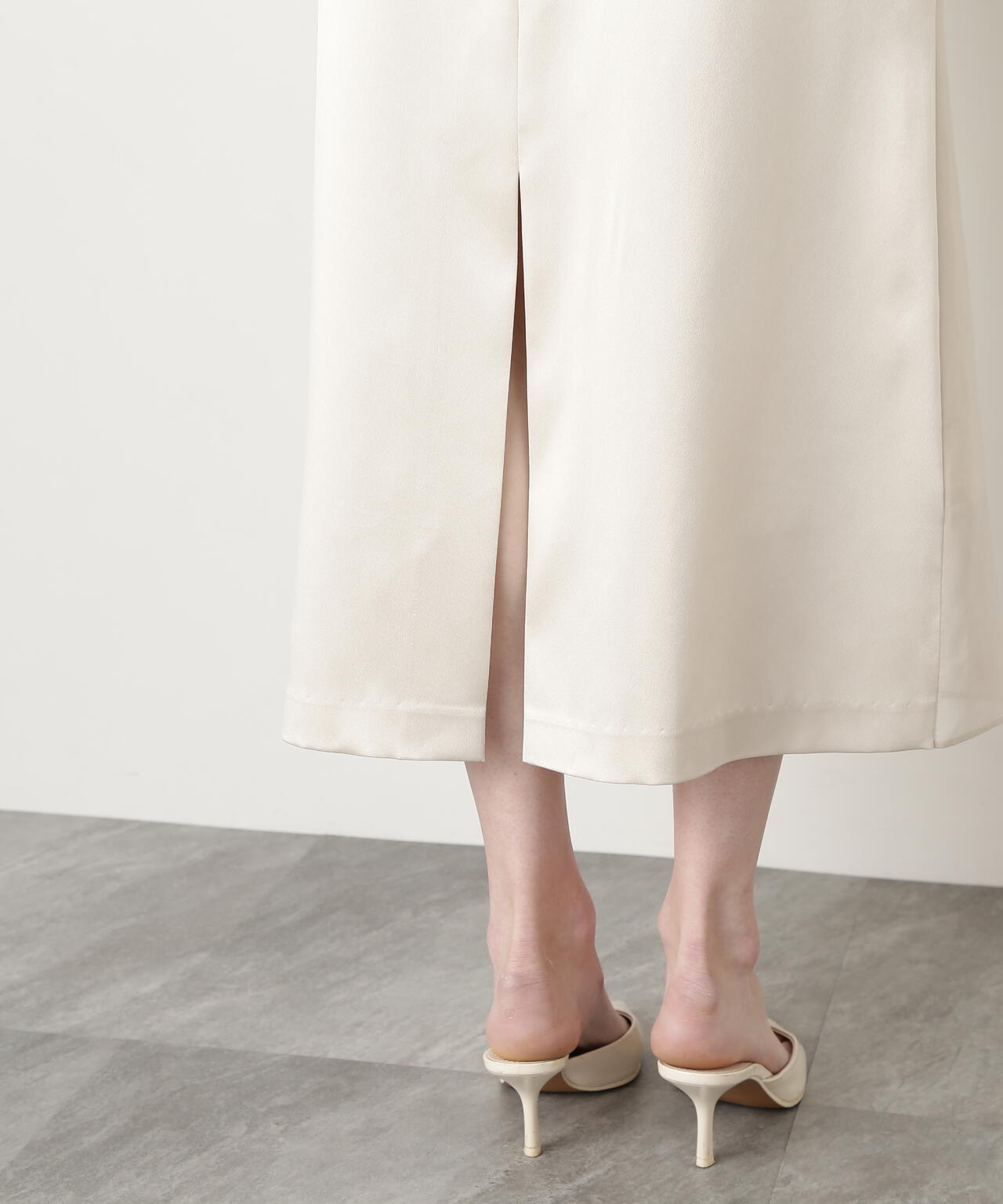 Sheer Satin Combi Skirt