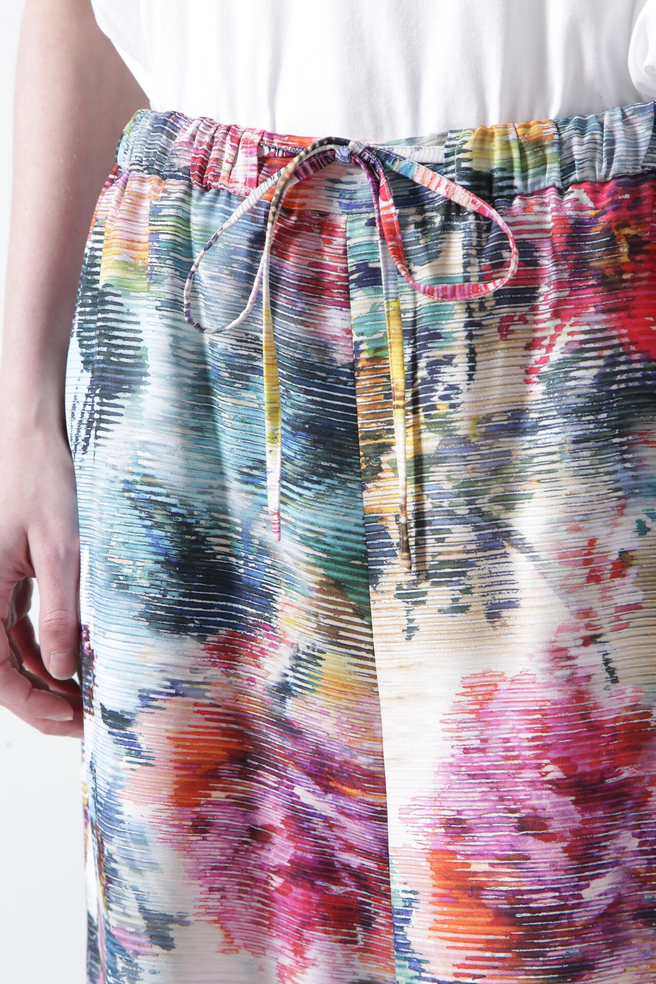 【TV着用】Printed Flower Easy Pants