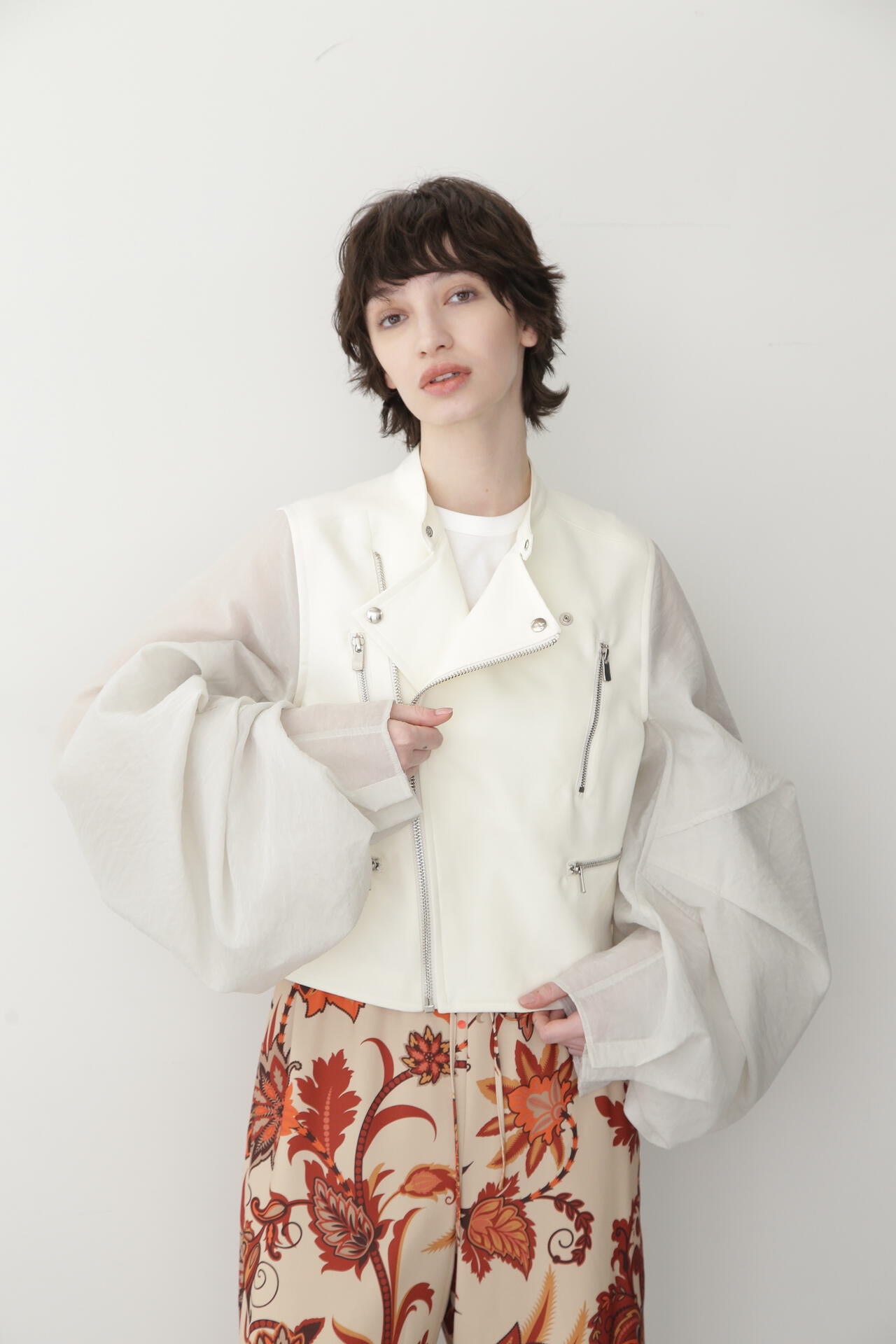 Sheer Sleeve Riders Jacket