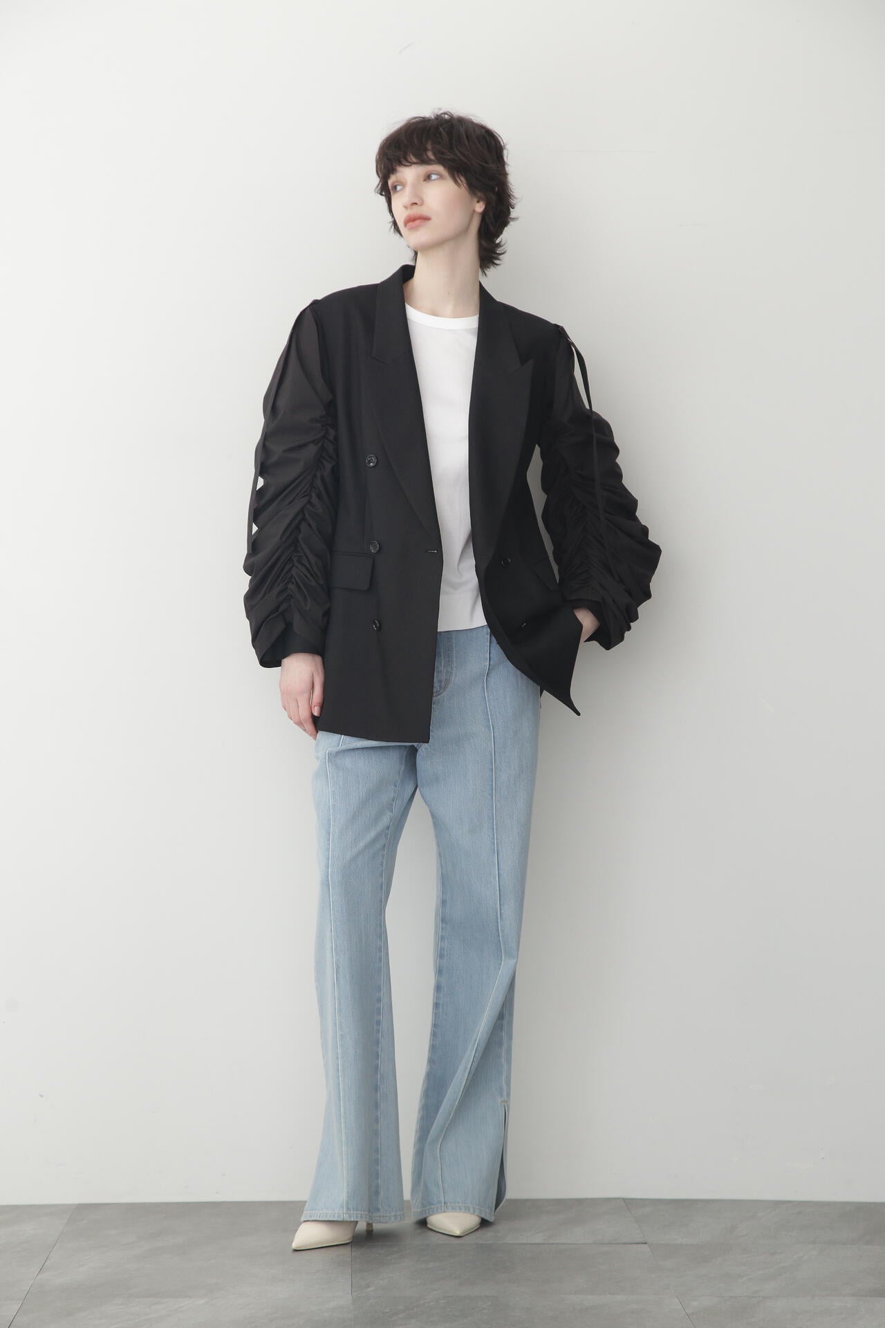 Detachable Sheer Sleeve Jacket