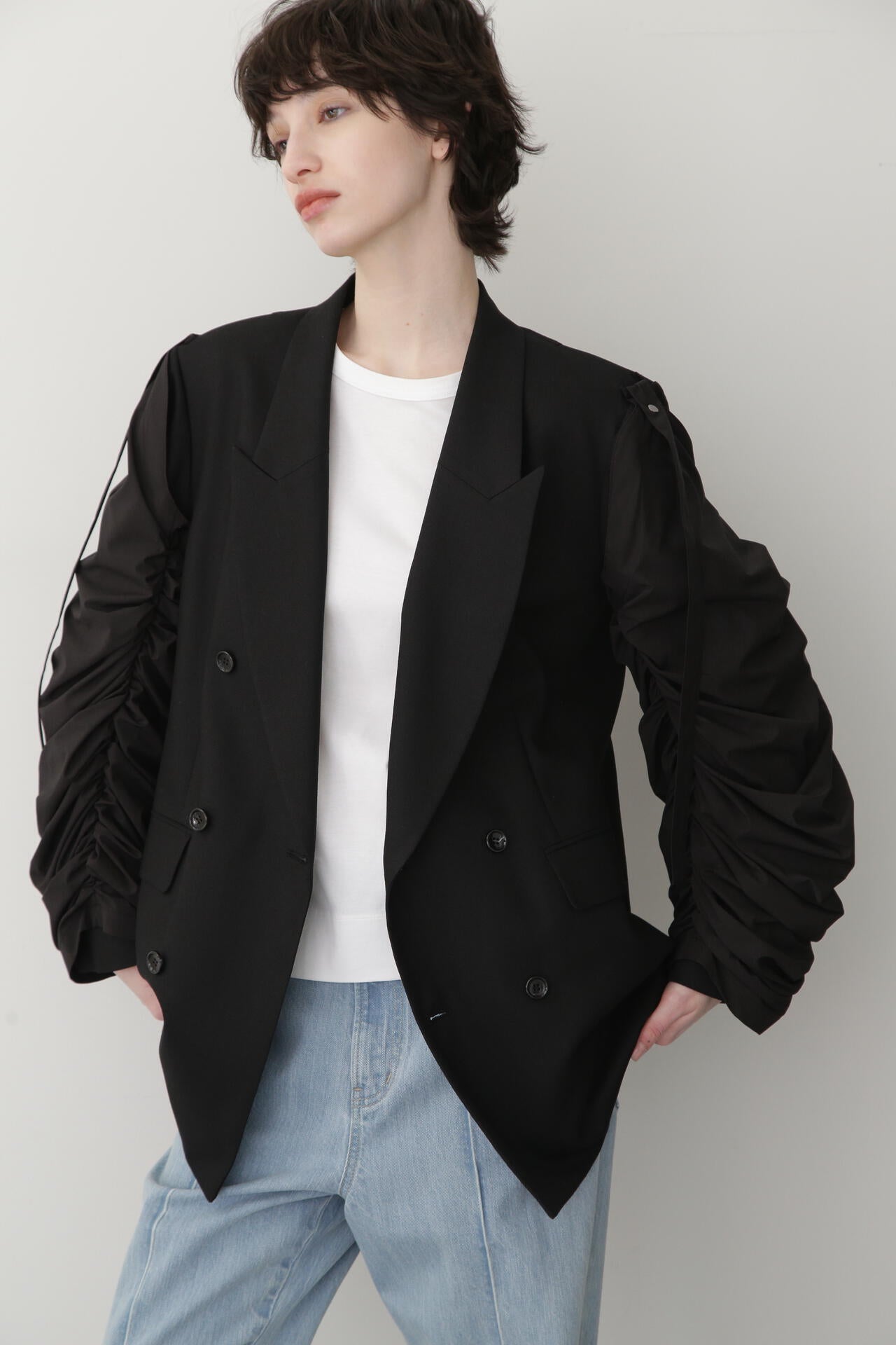 Detachable Sheer Sleeve Jacket