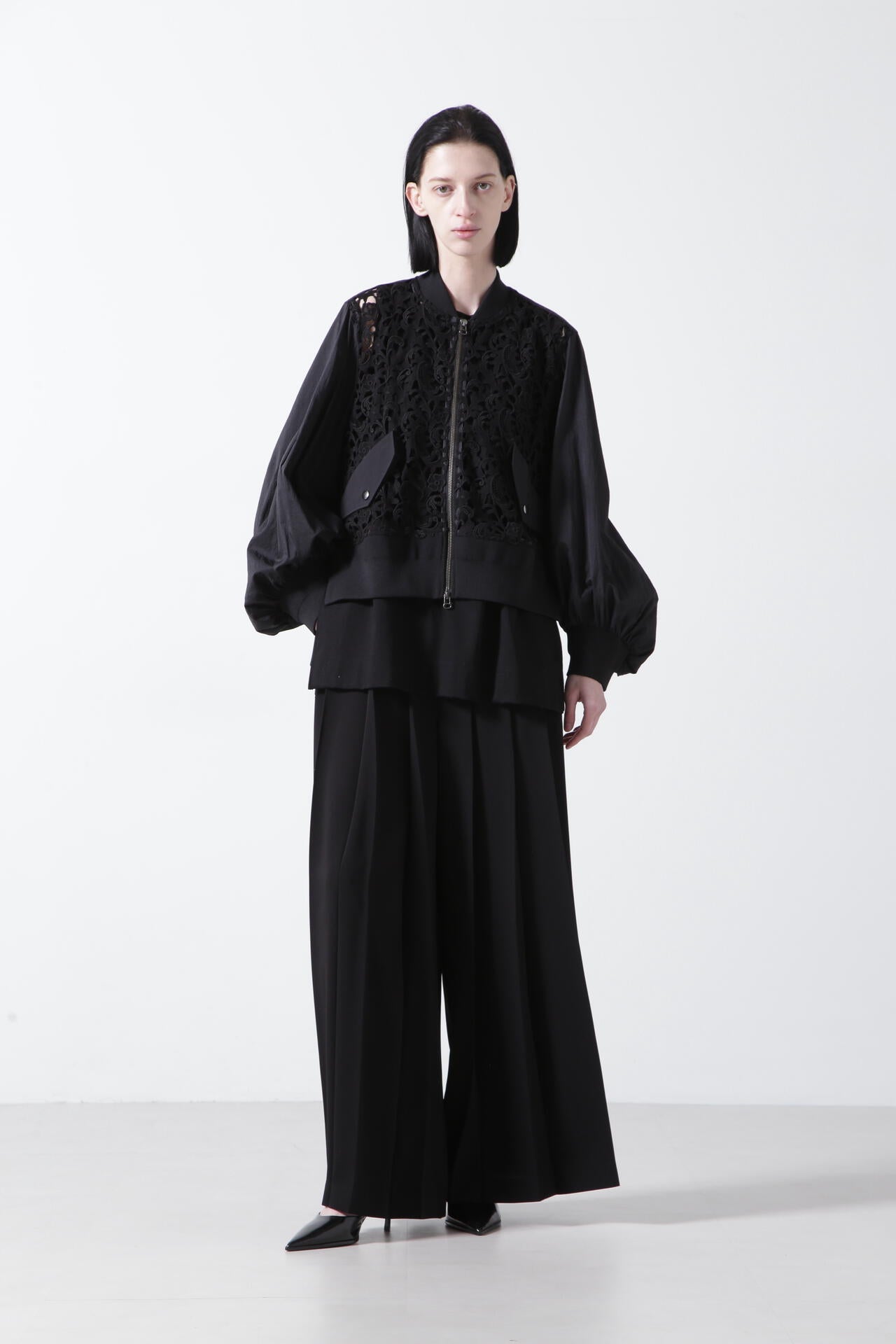 Lace Combi Sheer Sleeve MA-1