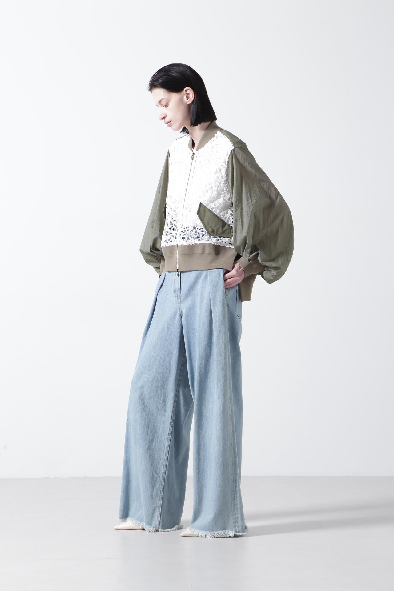 Lace Combi Sheer Sleeve MA-1