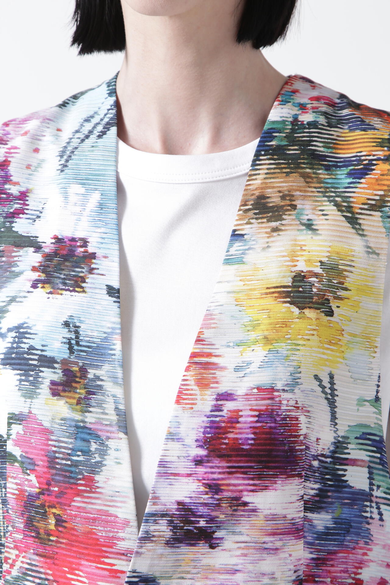 【TV着用】Printed Narrow ilhouette Gilet