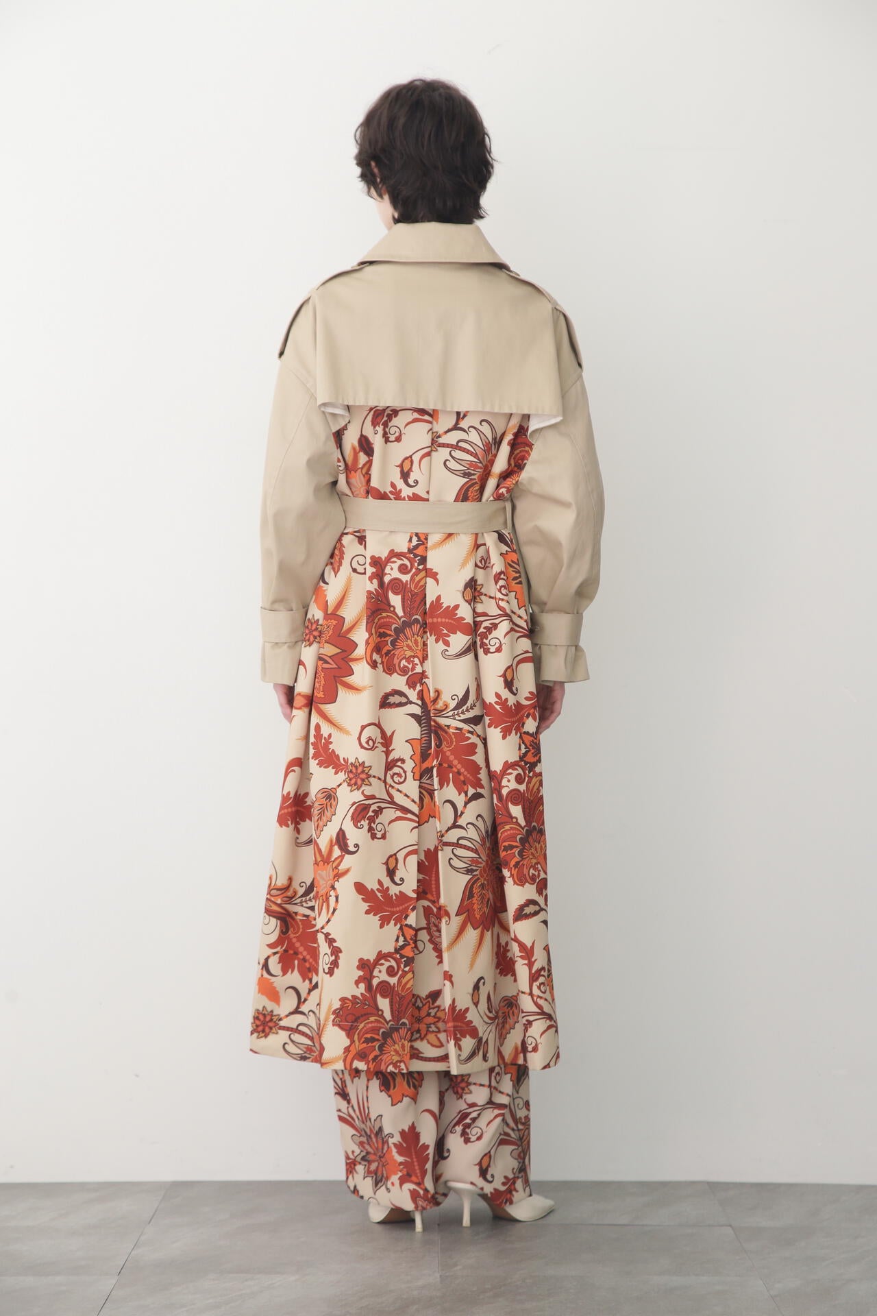 Back Printed Trench Coat
