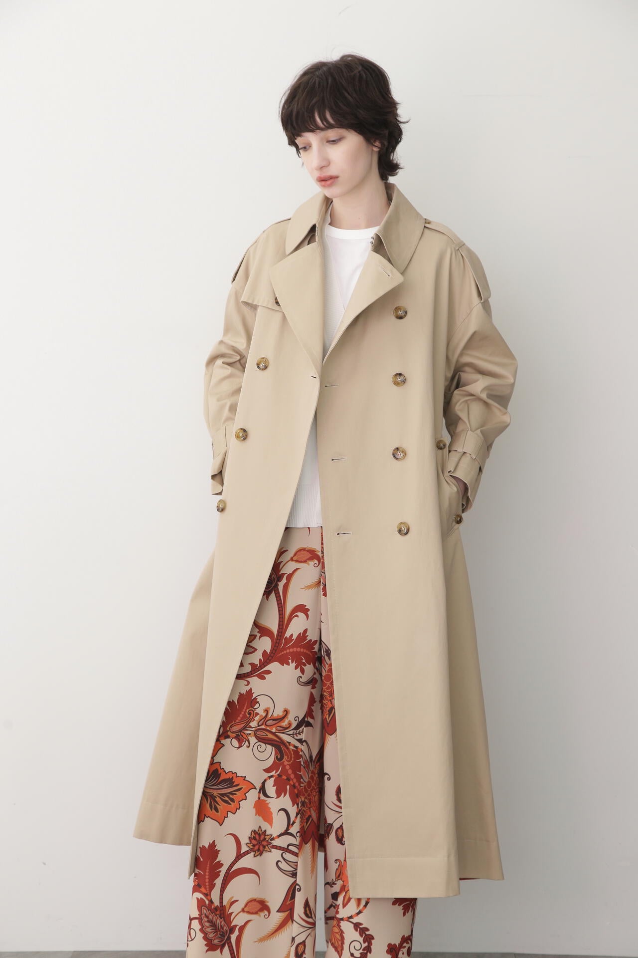 Back Printed Trench Coat